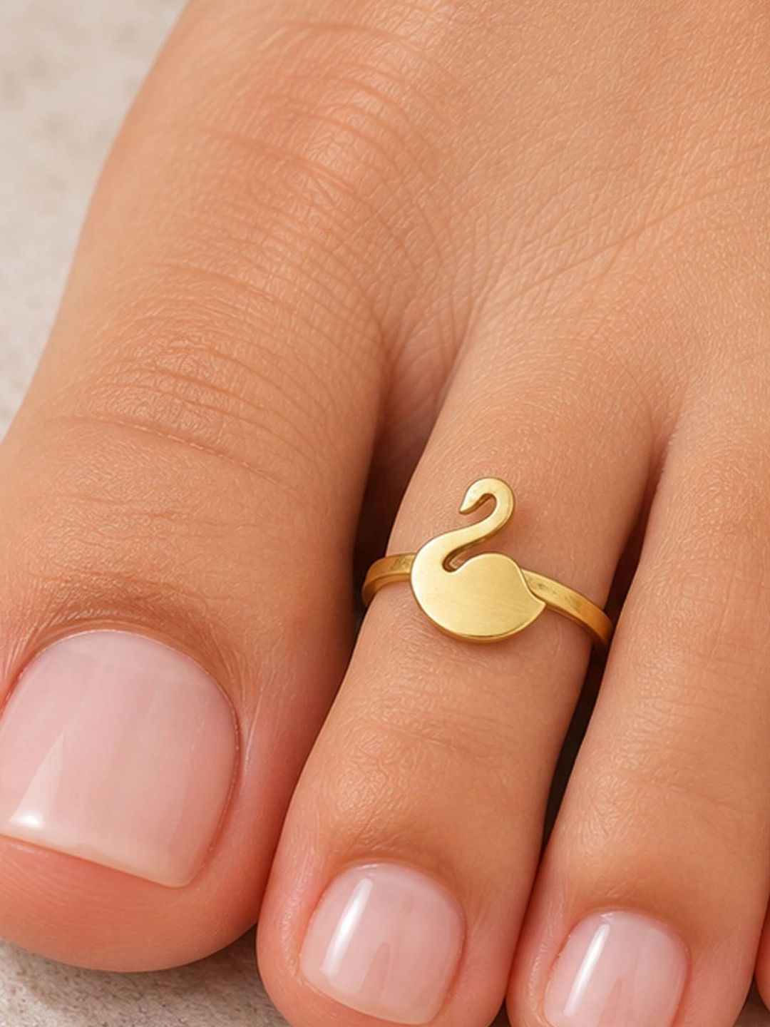 Goldnera Swan Charm Ethnic Adjustable Toe Rings Myntra sale