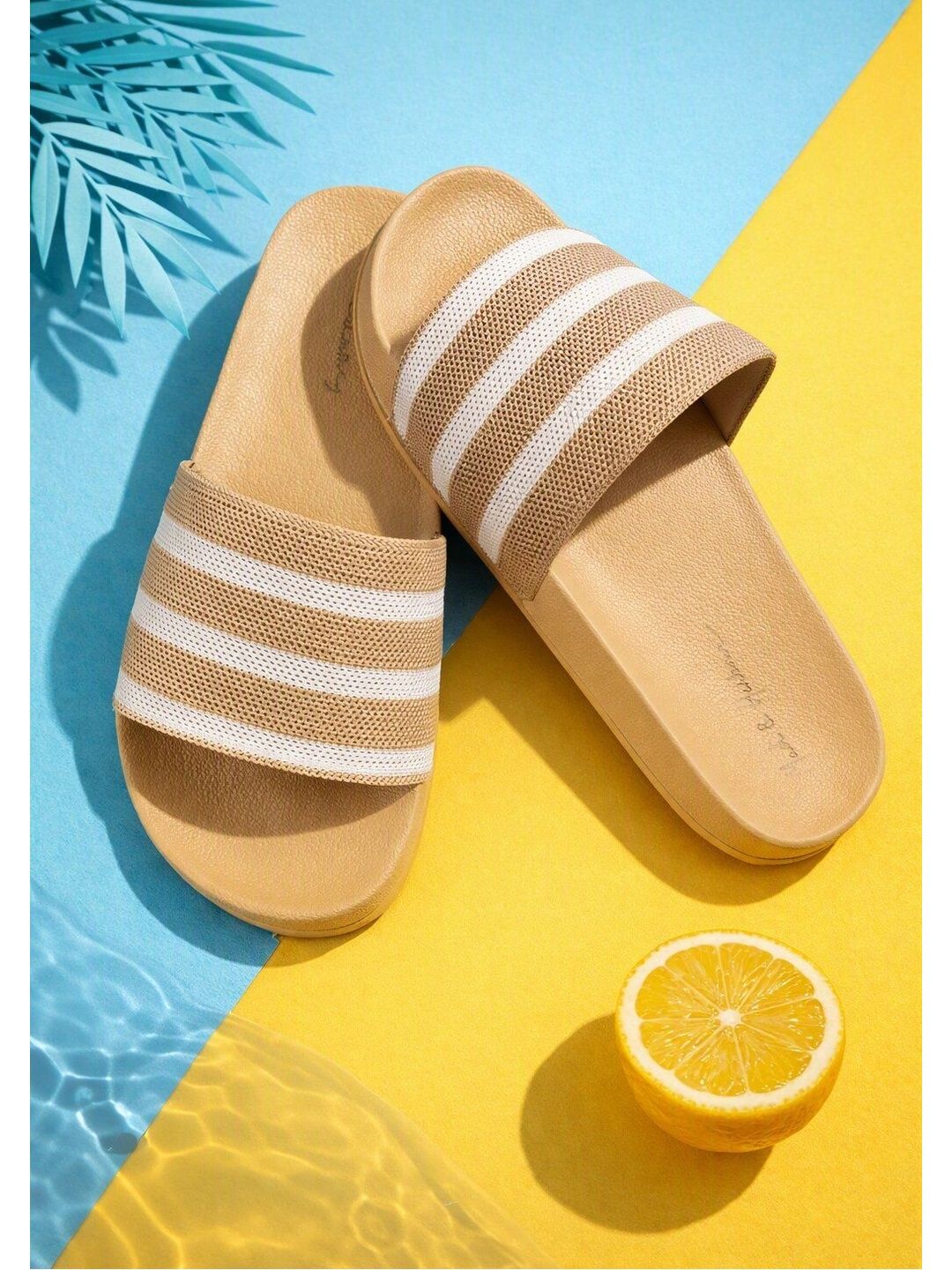 Mast & Harbour Men Striped Sliders Myntra sale