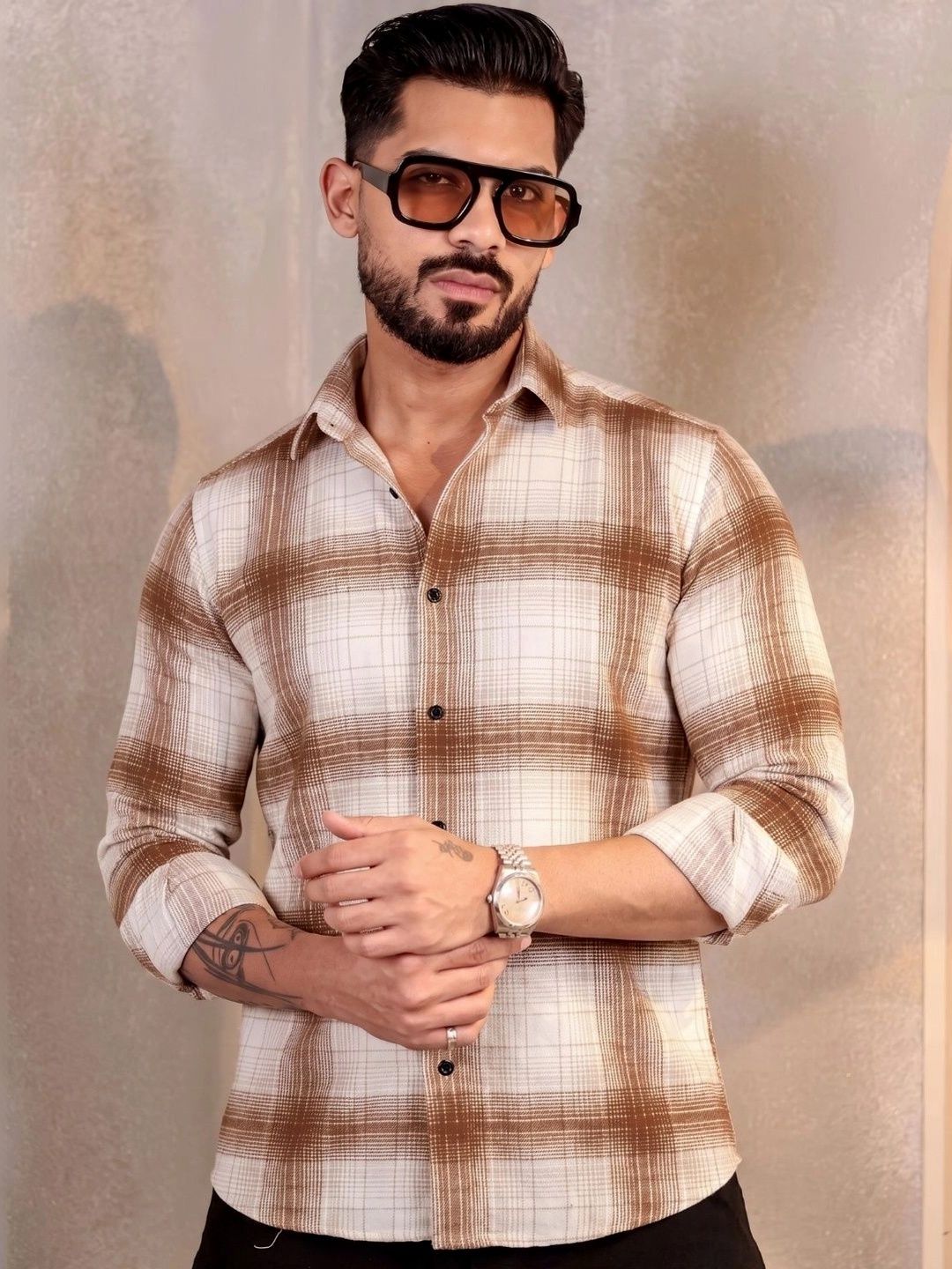 Manspire Men Checked Casual Shirt Myntra sale