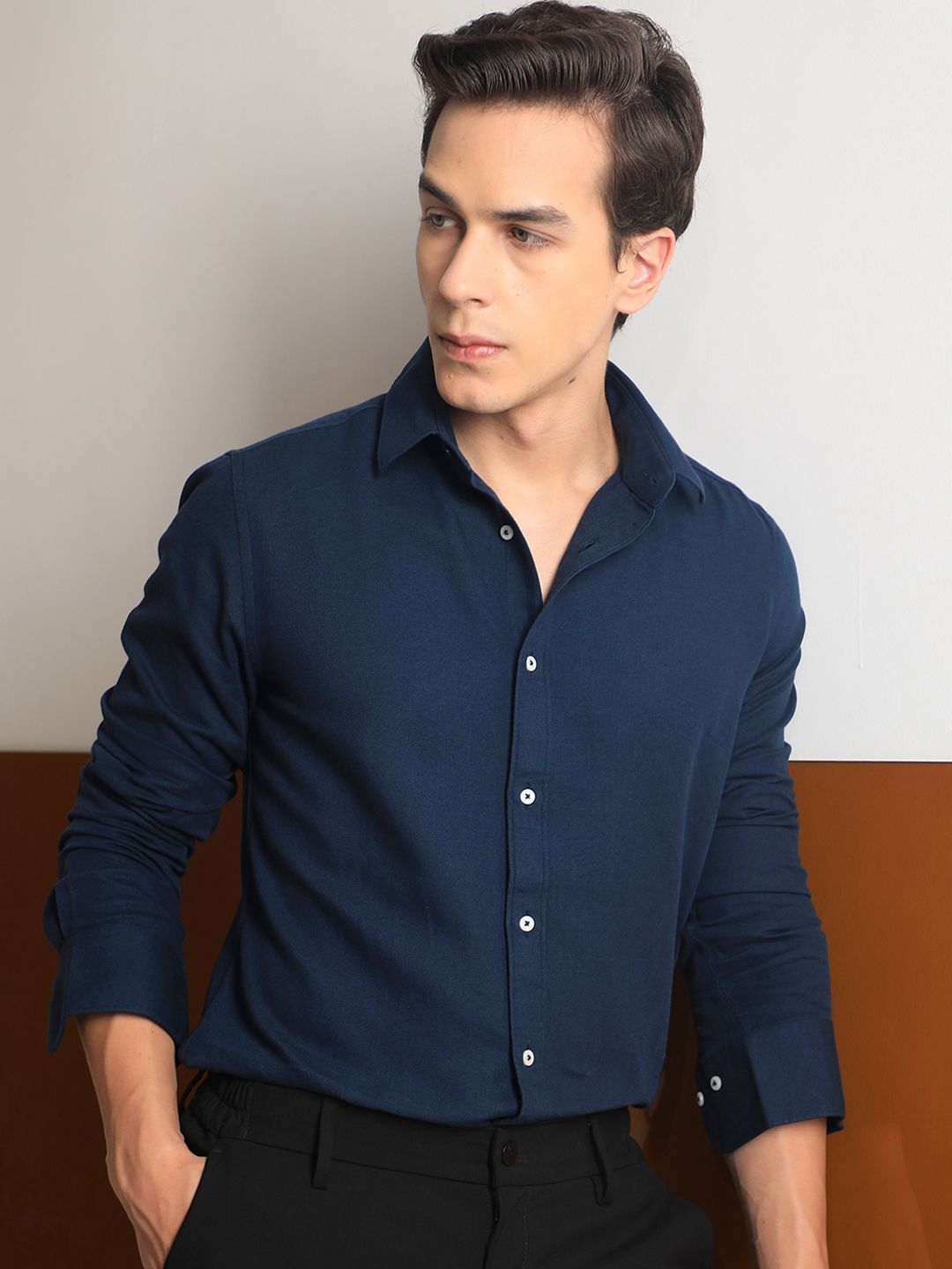 URBANICE Premium Slim Fit Spread Collar Cotton Formal Shirt Myntra sale