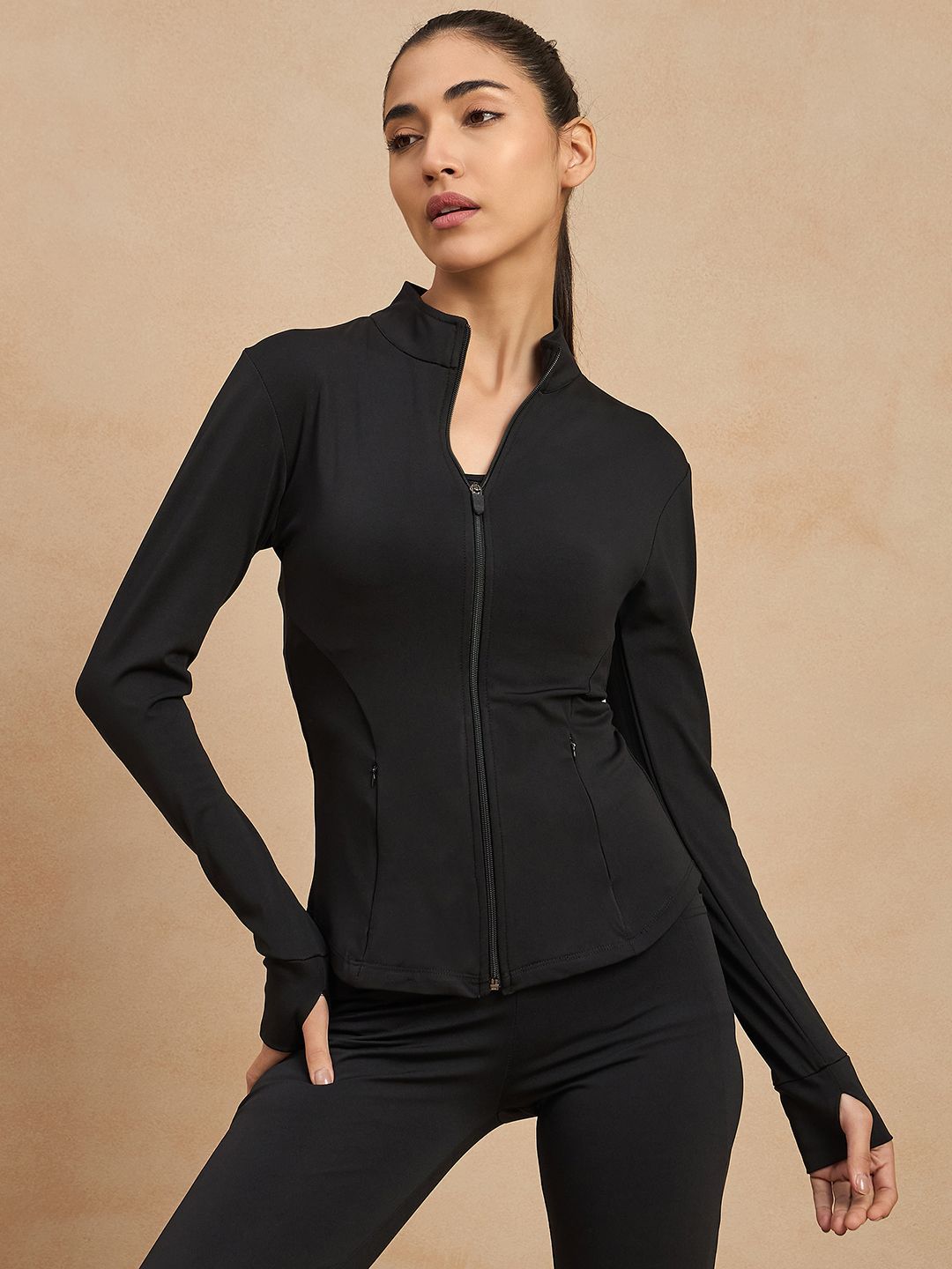 COLOR CAPITAL Women Solid Zip Detail Long Sleeves Casual Sporty Jacket Myntra sale