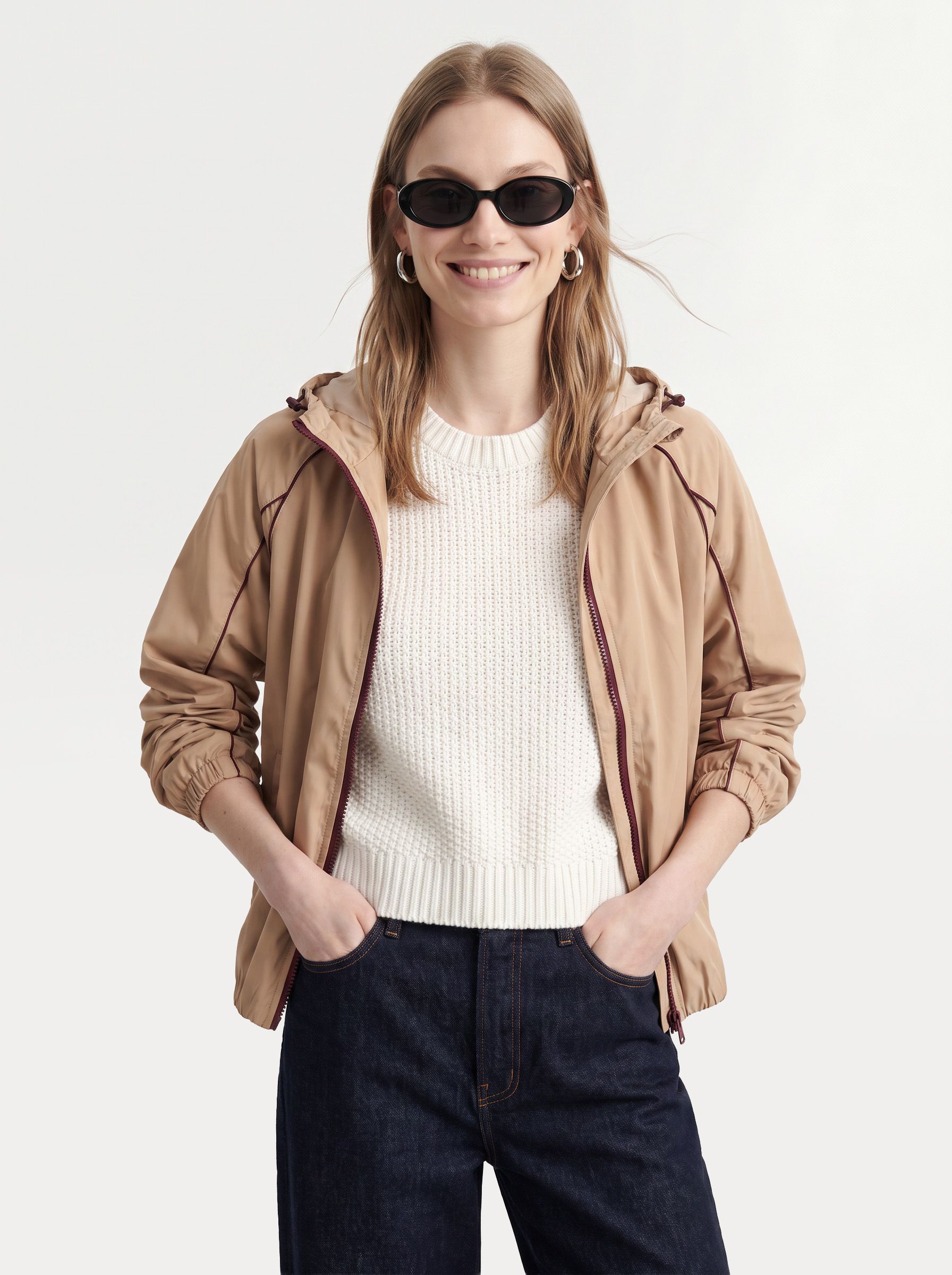 Mast & Harbour Hooded Windbreaker Jacket Myntra sale