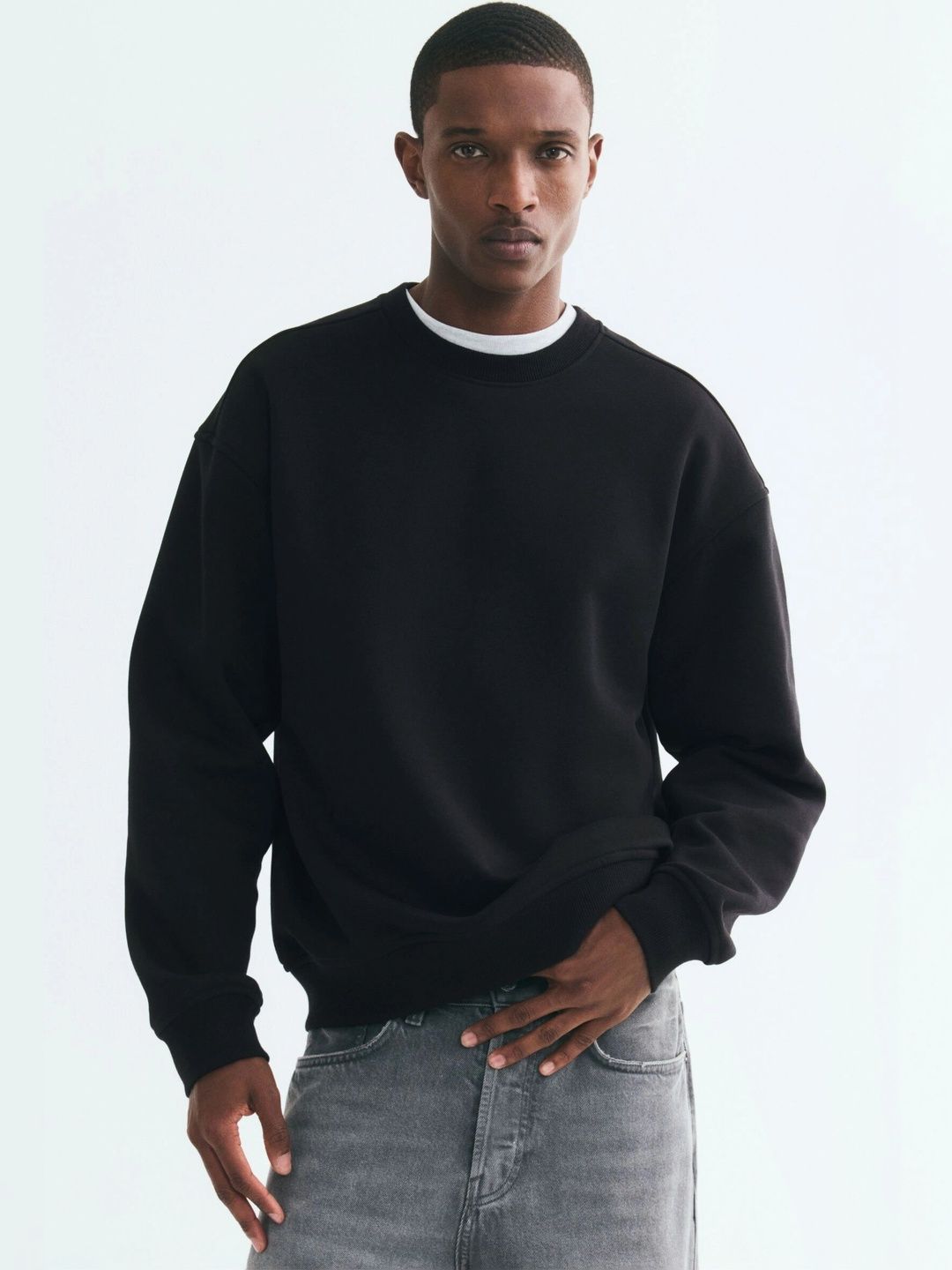 H&M Men Loose Fit Sweatshirt Myntra sale
