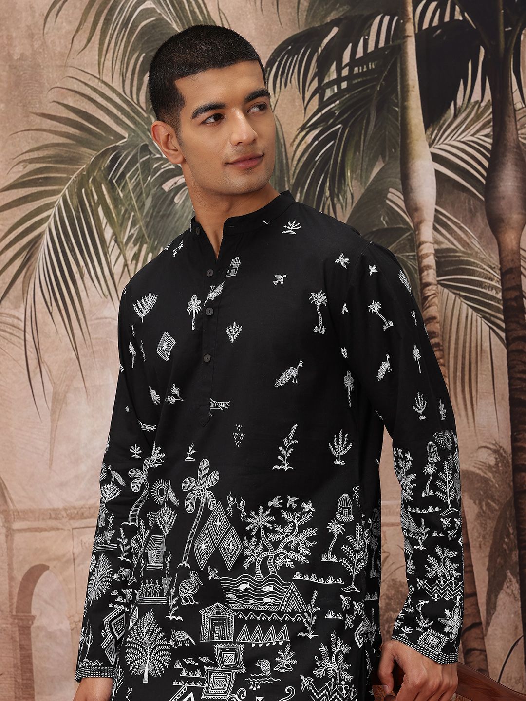 Sangria Tribal Print Pure Cotton Kurta Myntra sale