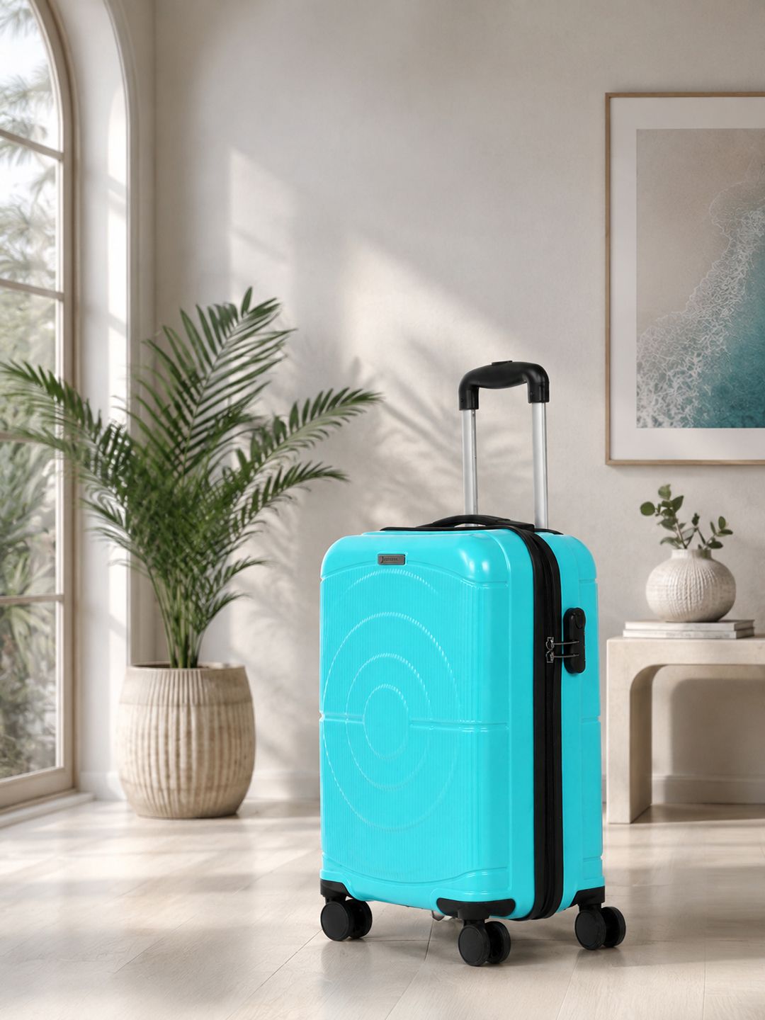 Teakwood Leathers Concentrix 360 Degree Rotation Hard-Sided Cabin-Sized Trolley Bag 38 L Myntra sale
