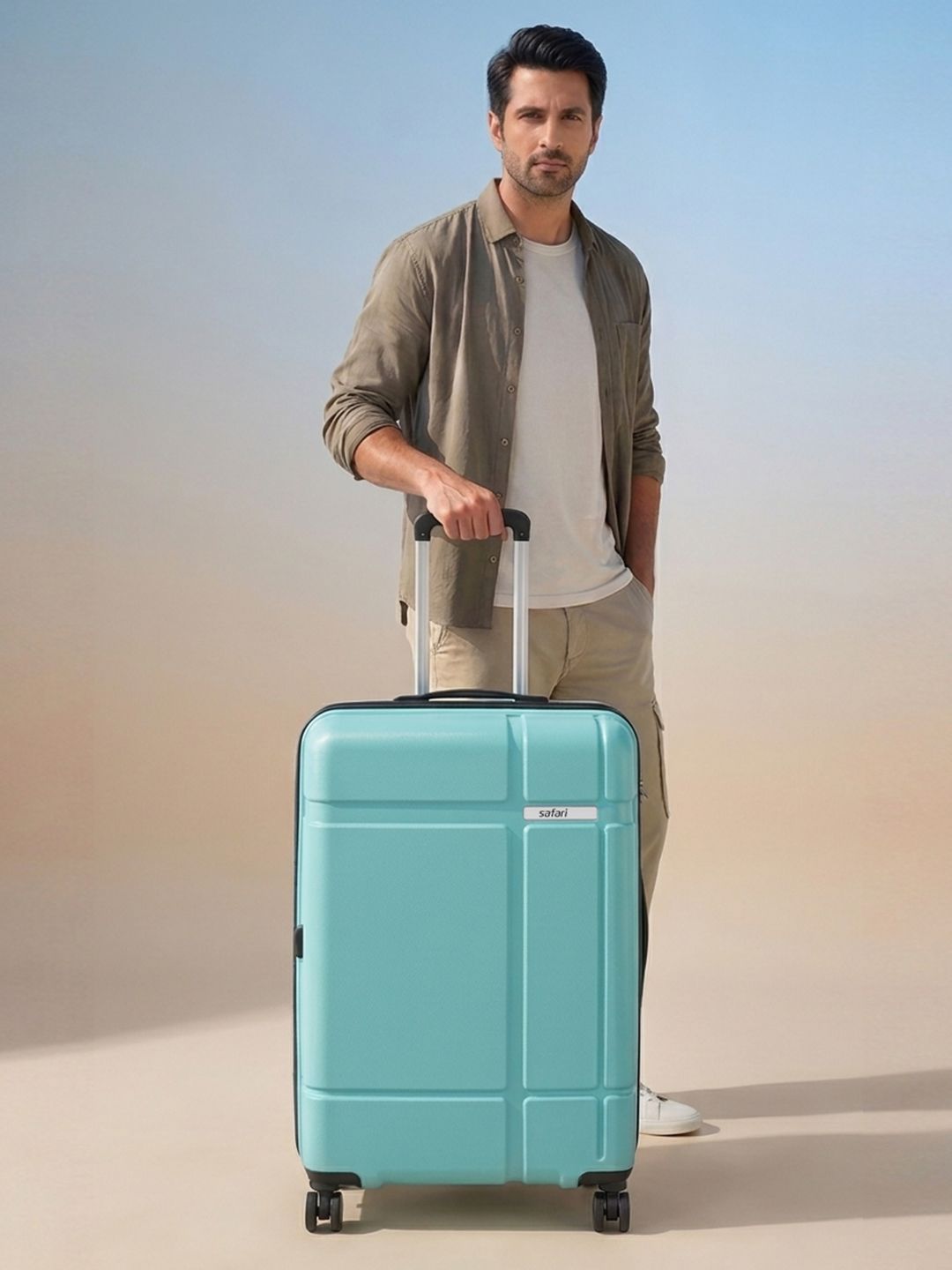 Safari Route Spearmint Polycarbonate Hard Sided Medium Trolley Bag Suitcase 65cm Myntra sale
