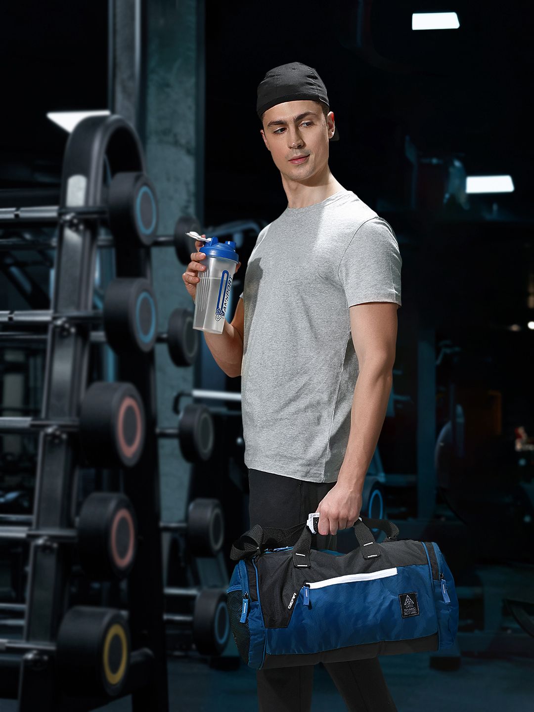 Gear Unisex Blue & Black Colourblocked Cross Training Duffel Bag Myntra sale