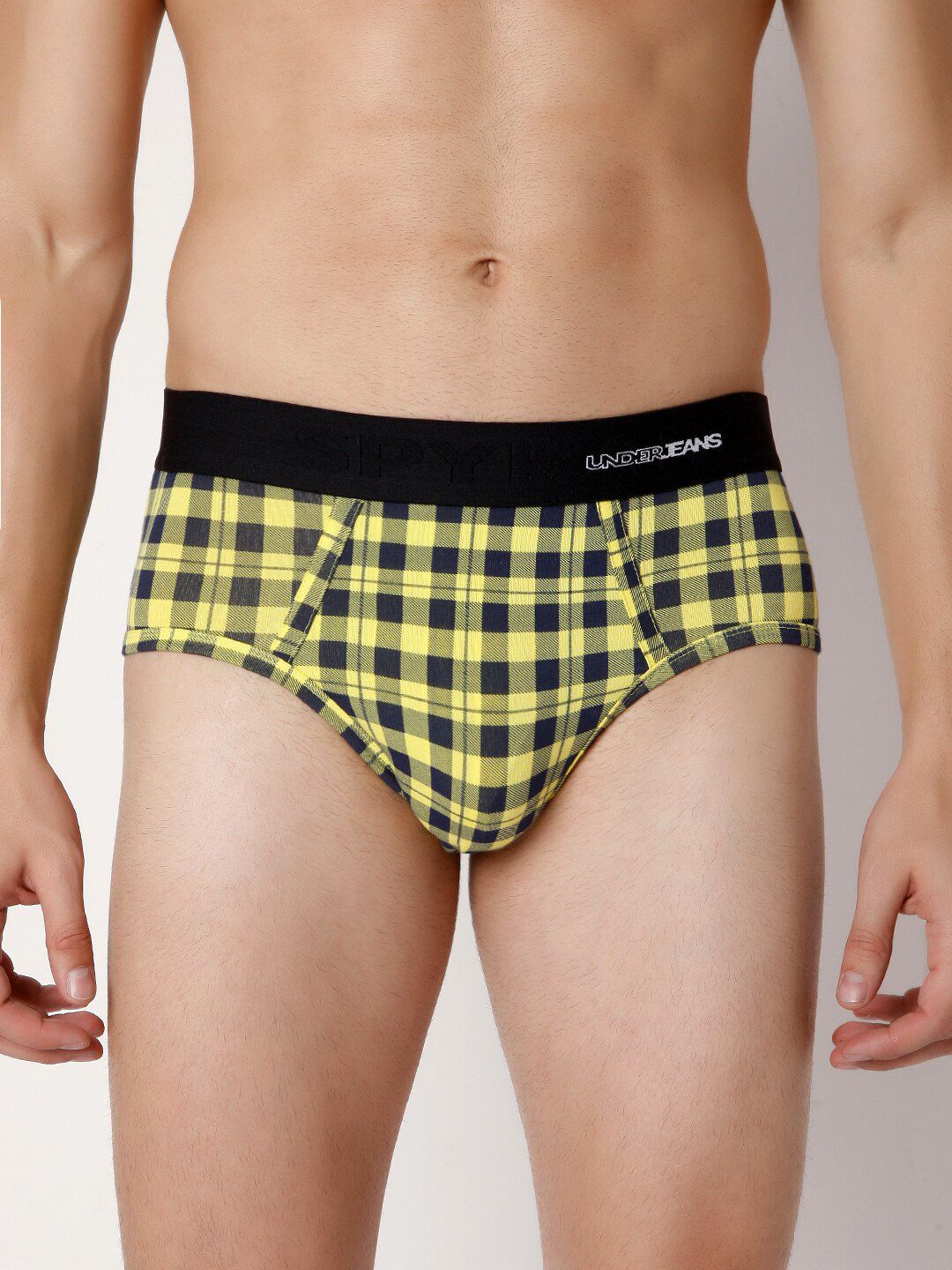 Underjeans by Spykar Men Checked Cotton Blend Brief Myntra sale