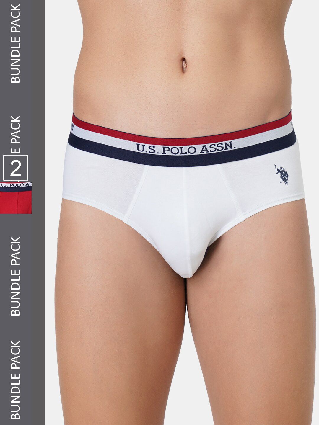 U.S. Polo Assn. Men Pack Of 2 Anti-Bacterial Mid Rise Basic Briefs Myntra sale
