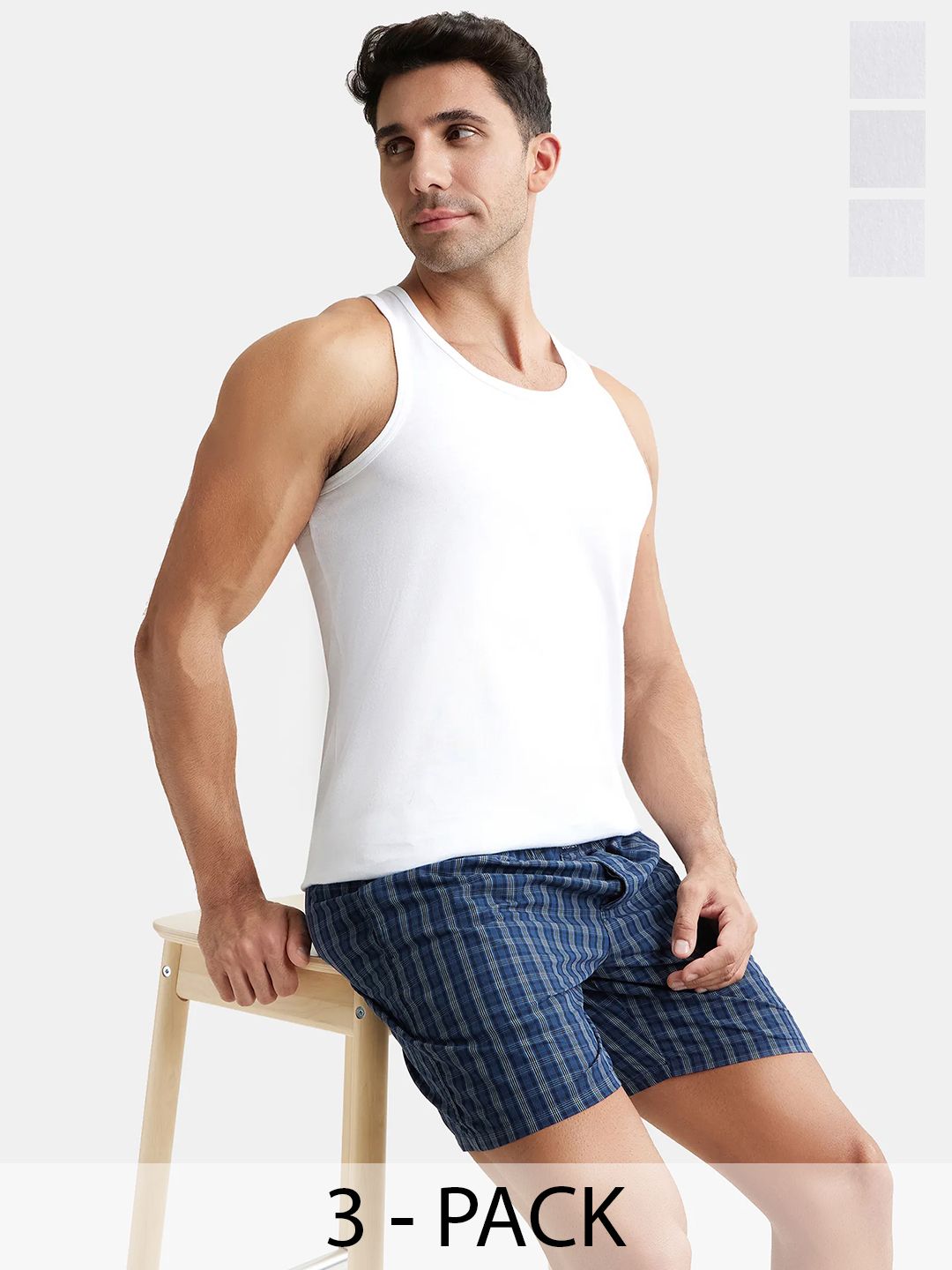 Jockey Pack of 3 Super Combed Cotton Vest-8820 Myntra sale