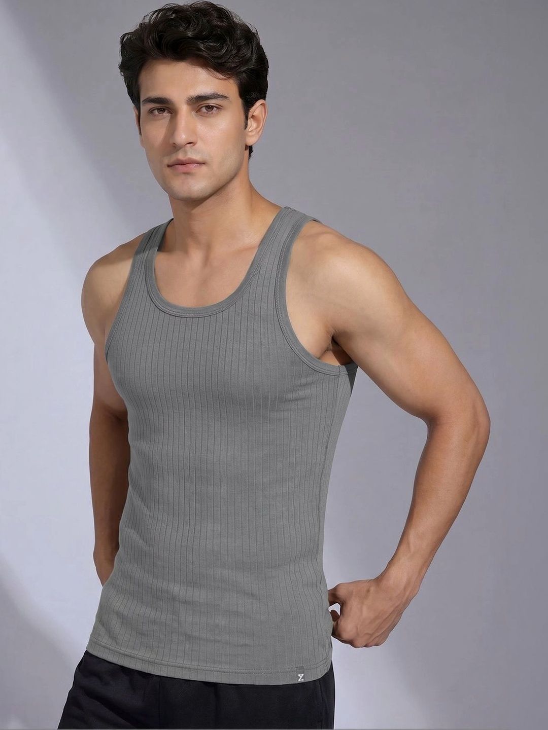 XYXX Men Solid Nova Super Combed Cotton Grey Round Neck Innerwear Vest Myntra sale