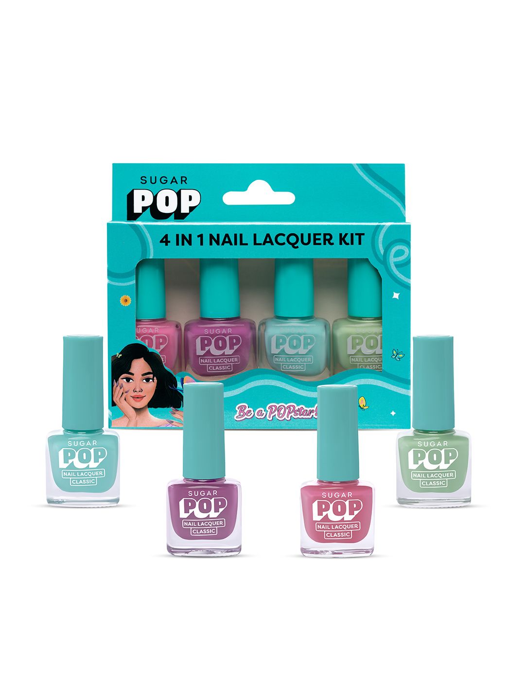 SUGAR POP Be A Popstar 4 In 1 Nail Lacquer Kit 5ml Each - Each Pastel Paradise 04 Myntra sale