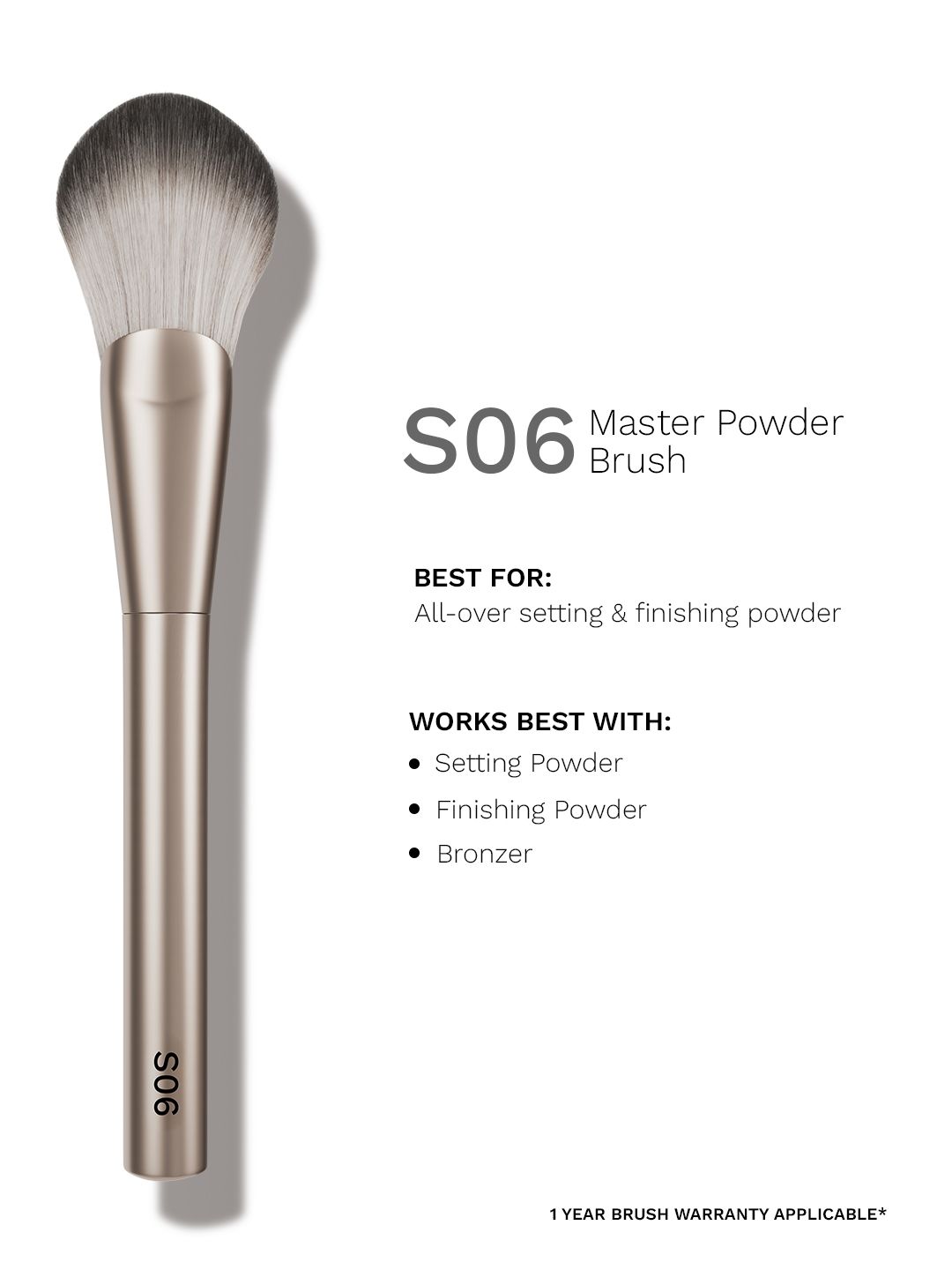 PAC S06 Master Powder Brush Large Powder Brush Works Effortlessly with All Powder Products Myntra sale