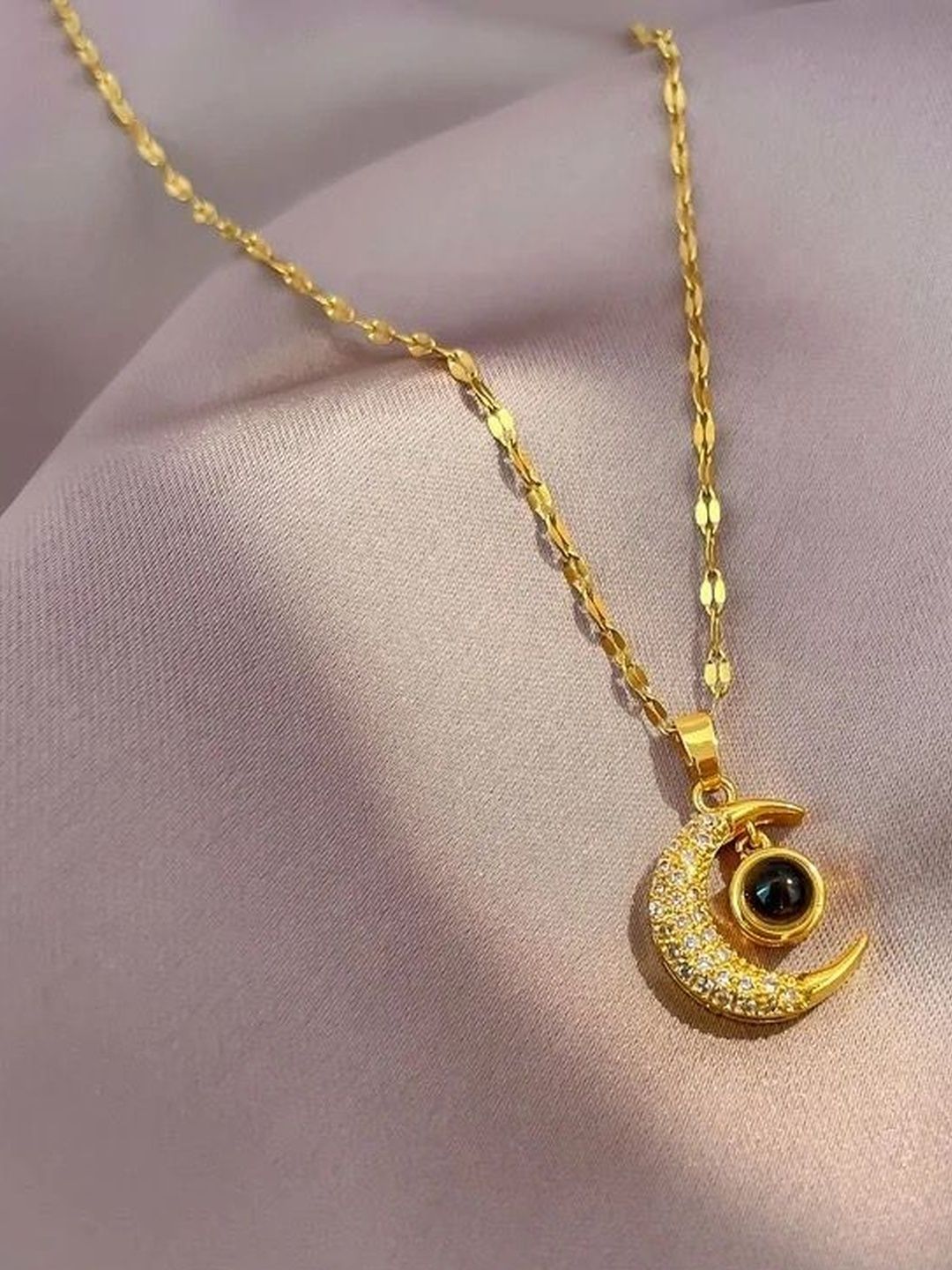 Zaphariq Gold-Plated Cubic Zirconia Stone Studded Necklace & Chains Myntra sale