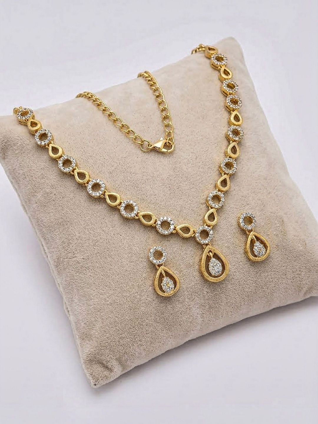 Anouk American Diamond Stone Studded Jewellery Set Myntra sale