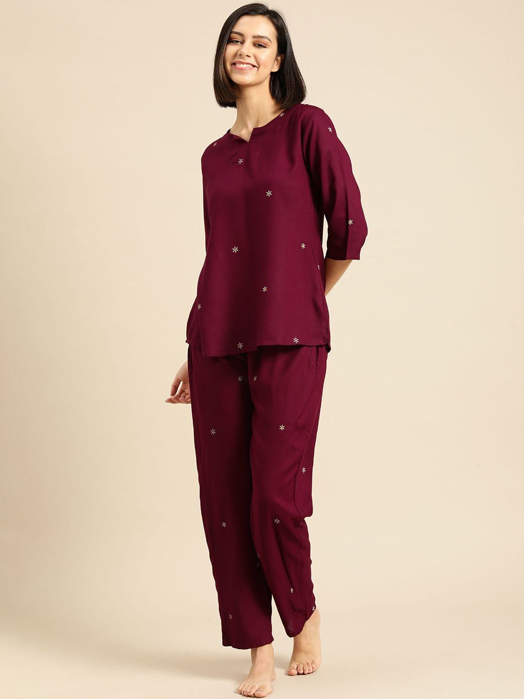 Ichaa Women Printed Night suit Myntra sale