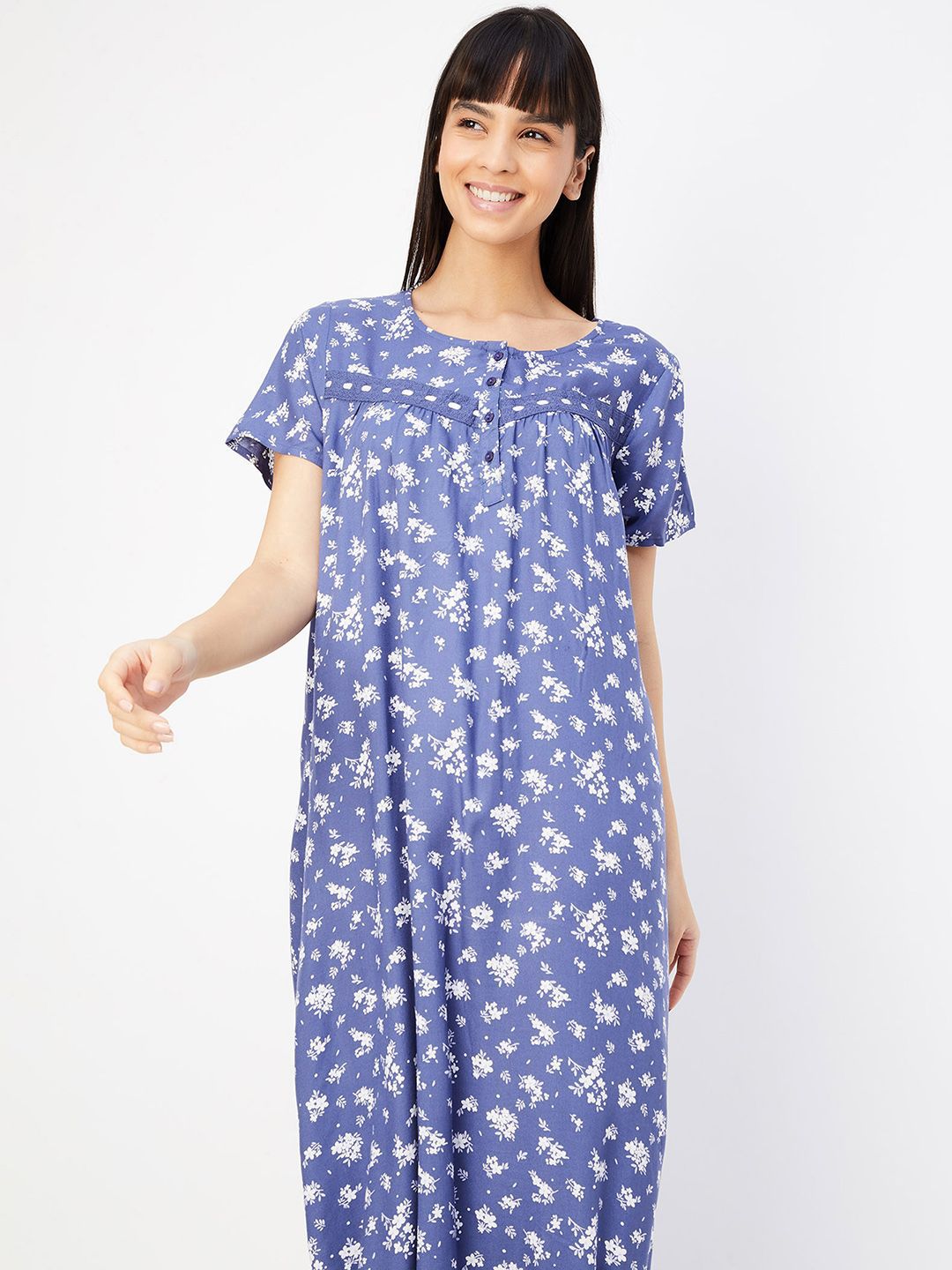 Max Women Floral Printed Nightgown Myntra sale