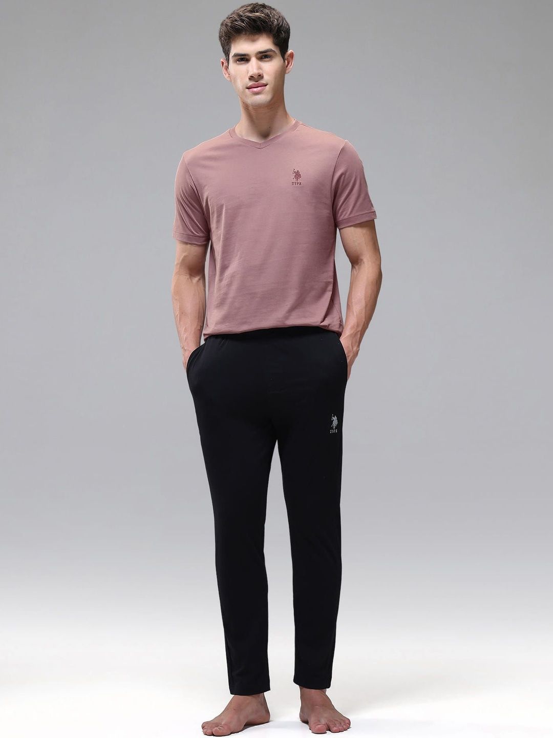 U.S. Polo Assn. Men Cotton Round Neck Night Suit Myntra sale