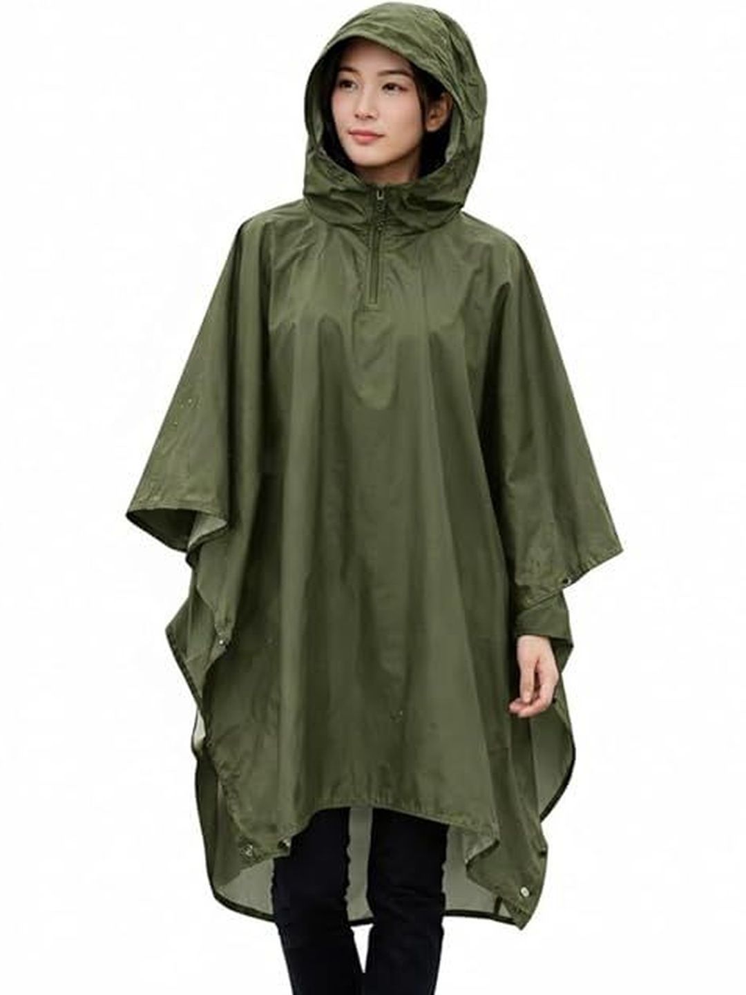 Rocksport Olive Green Ultralite 3-in-1 Waterproof Hooded Rain Poncho Myntra sale