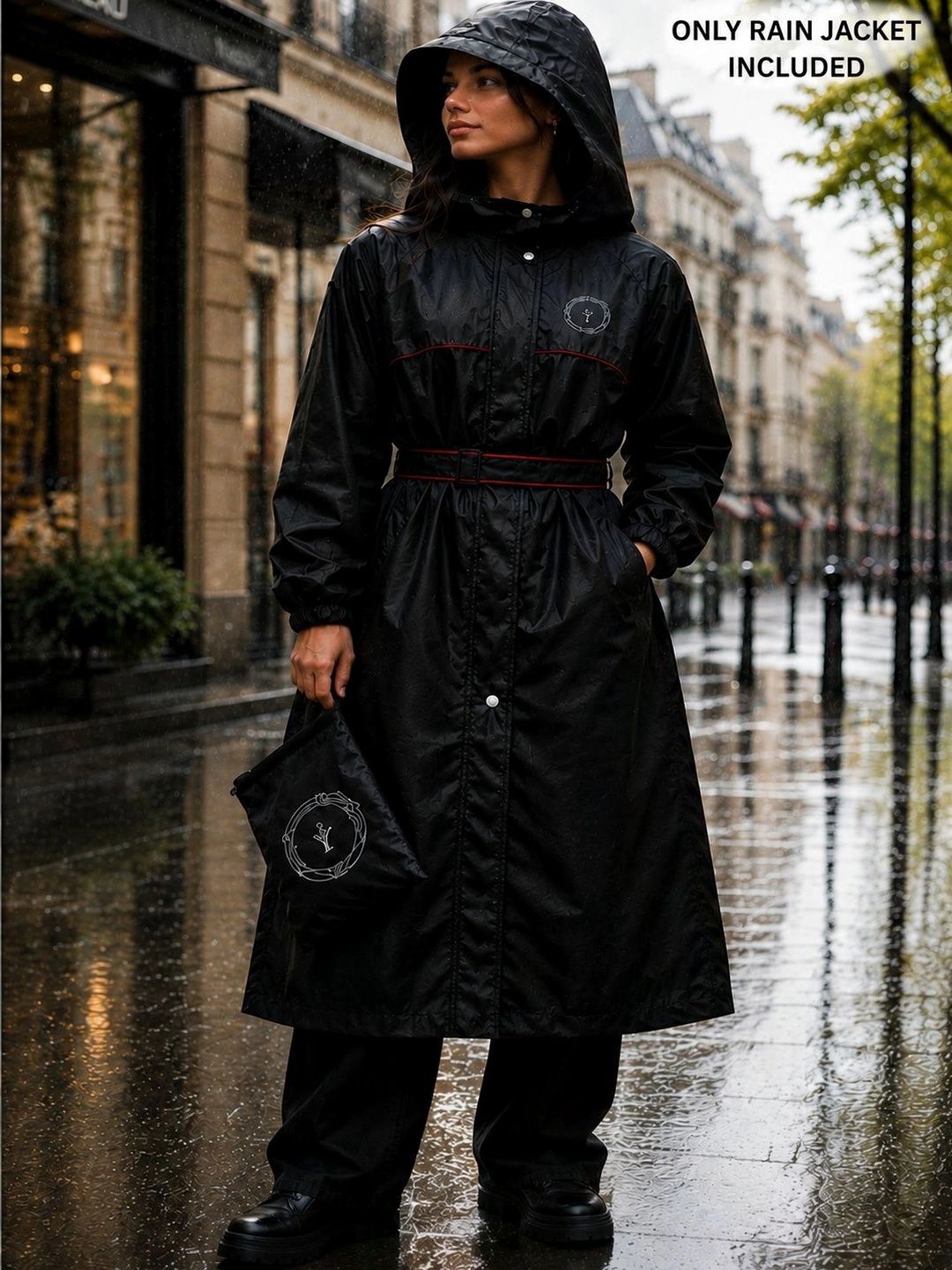 YOU 8 YOU 8 Waterproof Hooded Long Raincoat with Carry Pouch Myntra sale