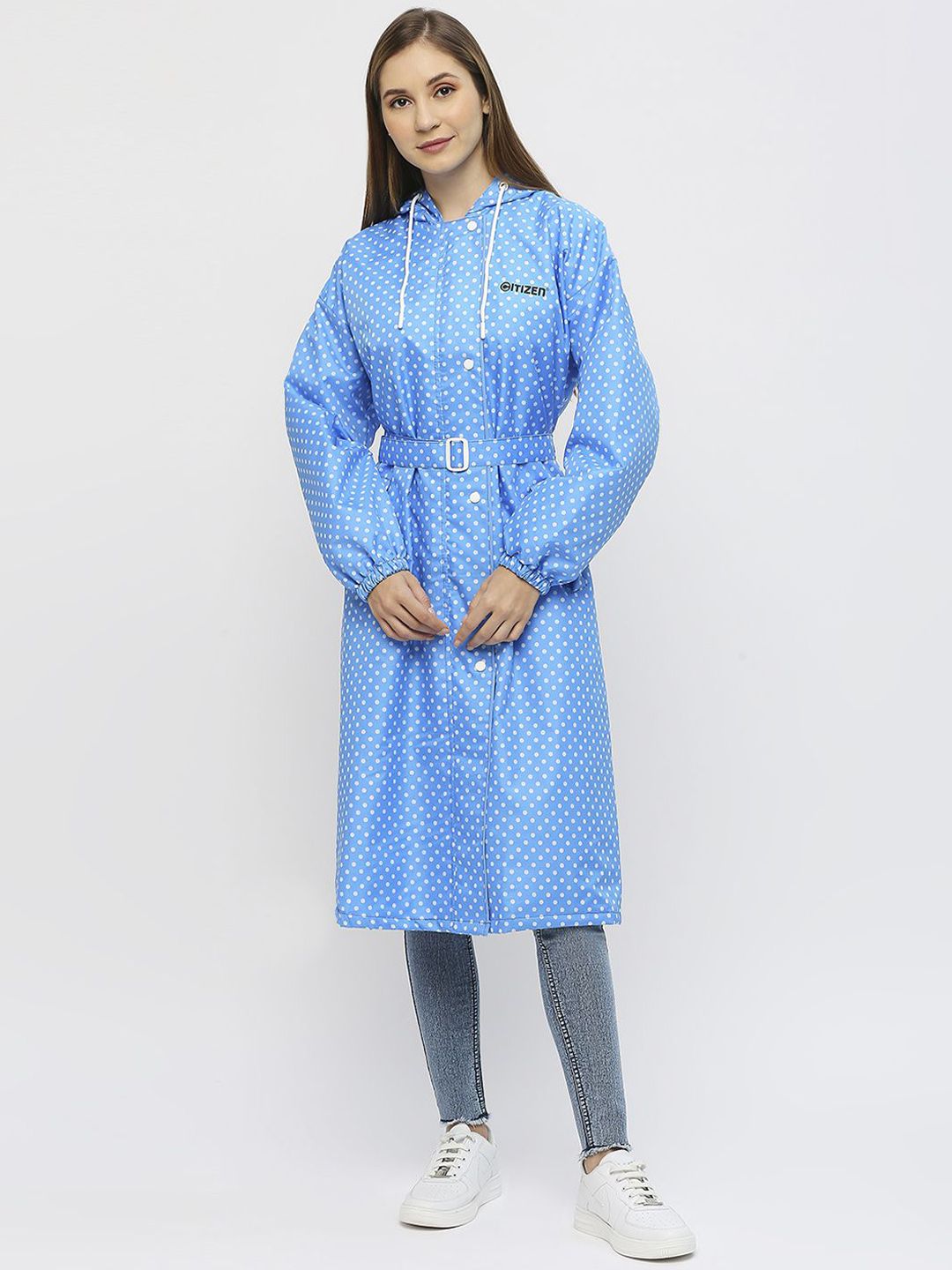 Citizen Polka Dots Designed Women Raincoat Myntra sale
