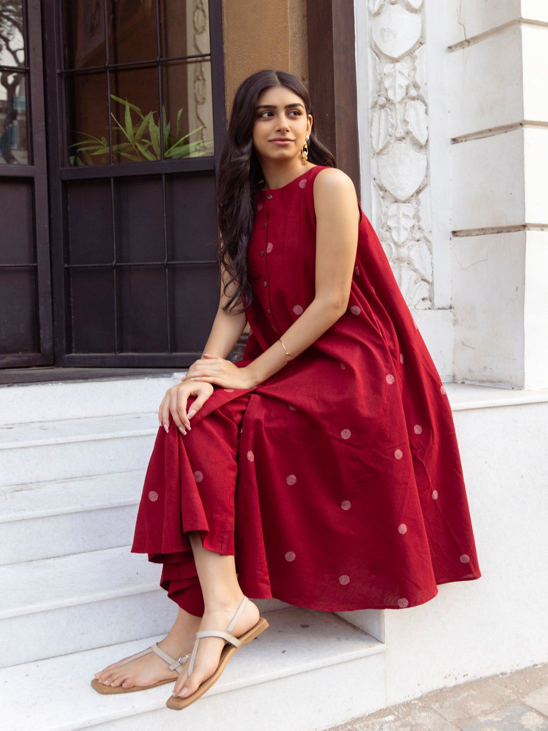 GoSriKi Women Printed Regular Kurta with Palazzos Myntra sale