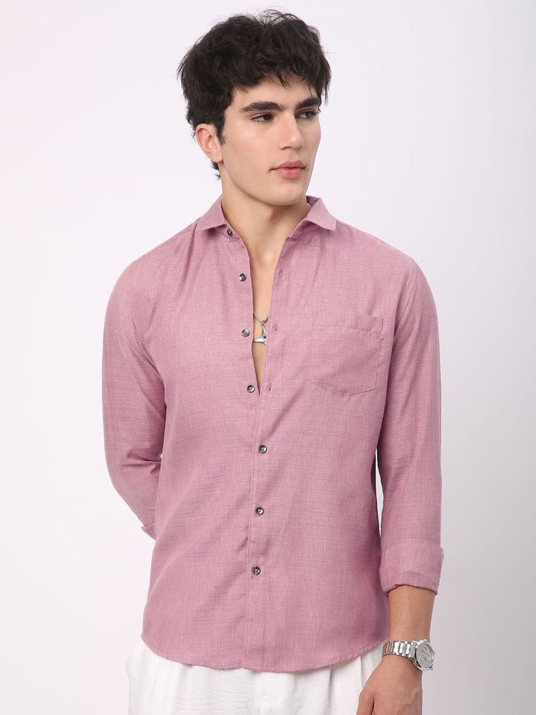OQUENT Standard Spread Collar Regular Fit Shirt Myntra sale