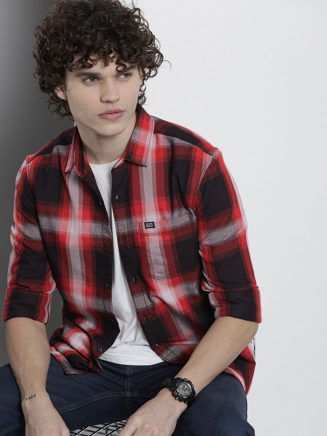 The Indian Garage Co Men Comfort Checked Casual Regular Fit Shirt Myntra sale