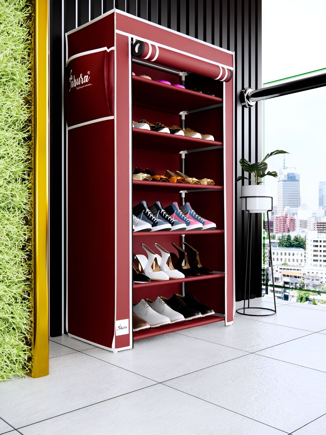 Pamworld Maroon 6 Layers Shoe Rack Myntra sale