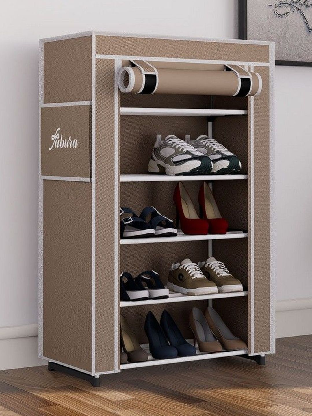 Fabura Beige & White 5-Layers Water Resistance Shoe Rack Myntra sale