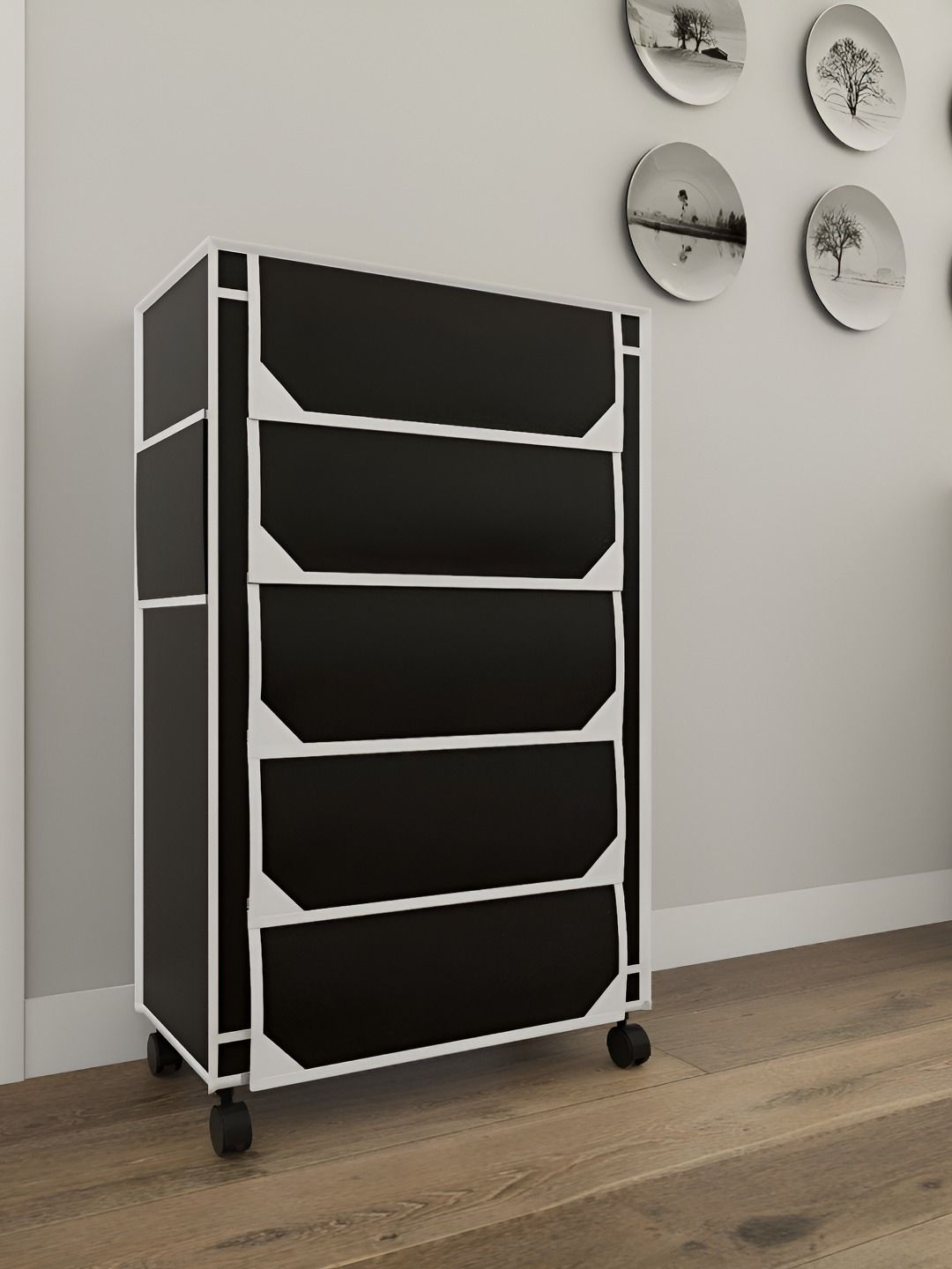 Fabura Unisex 5-Layers Shoe Rack With Wheels Myntra sale