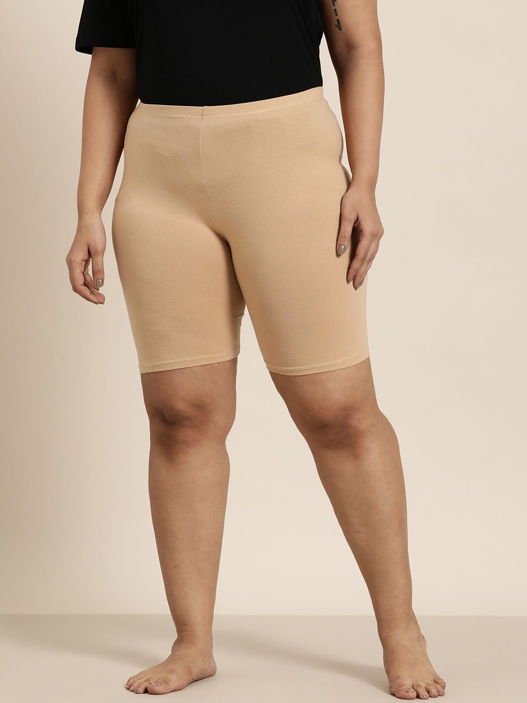 Sztori Women Plus Size High-Rise Lounge Shorts Myntra sale