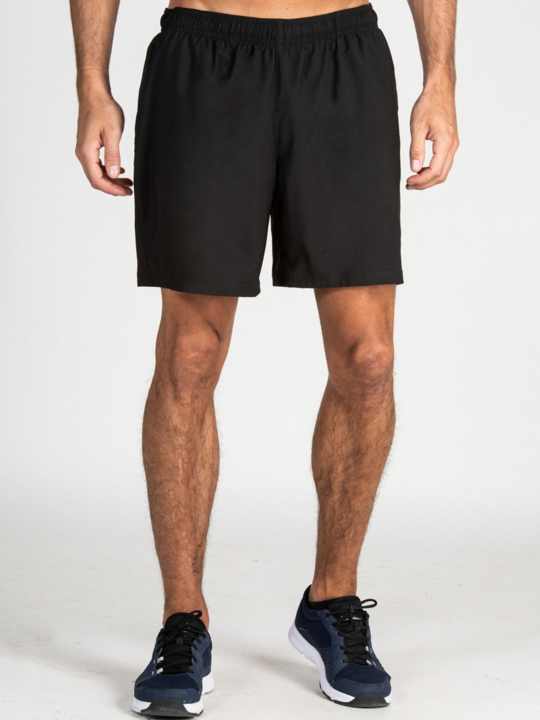 Decathlon Domyos - Men Black FST 100 Quick Dry Gym Shorts Myntra sale