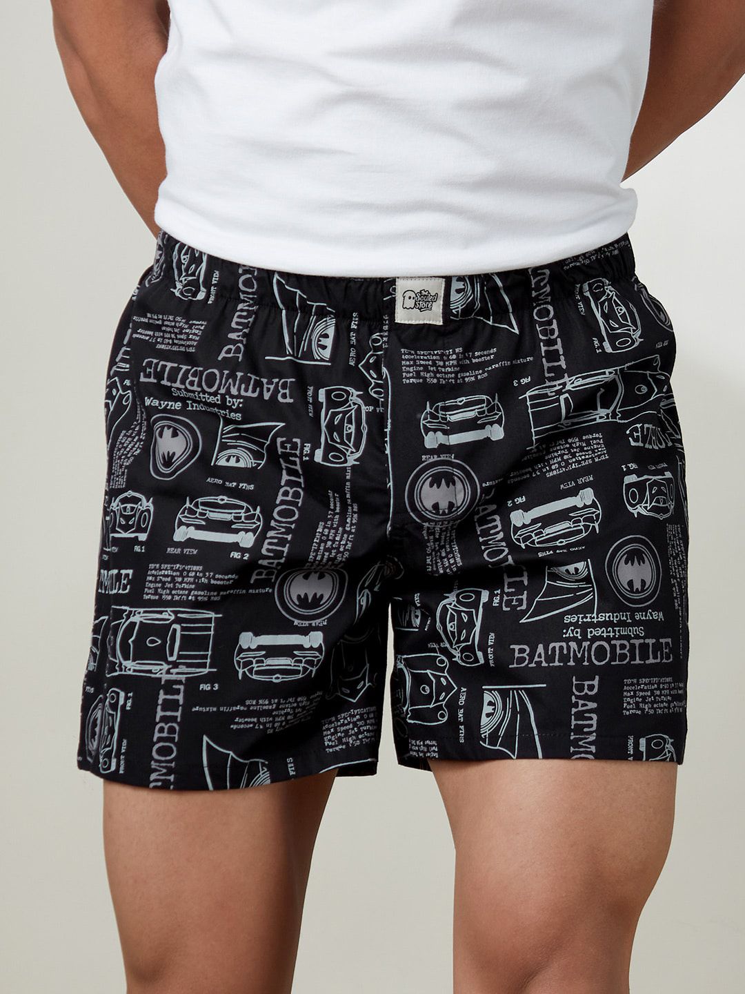 The Souled Store Men Regular Fit Batman Printed Black Boxer Shorts Myntra sale