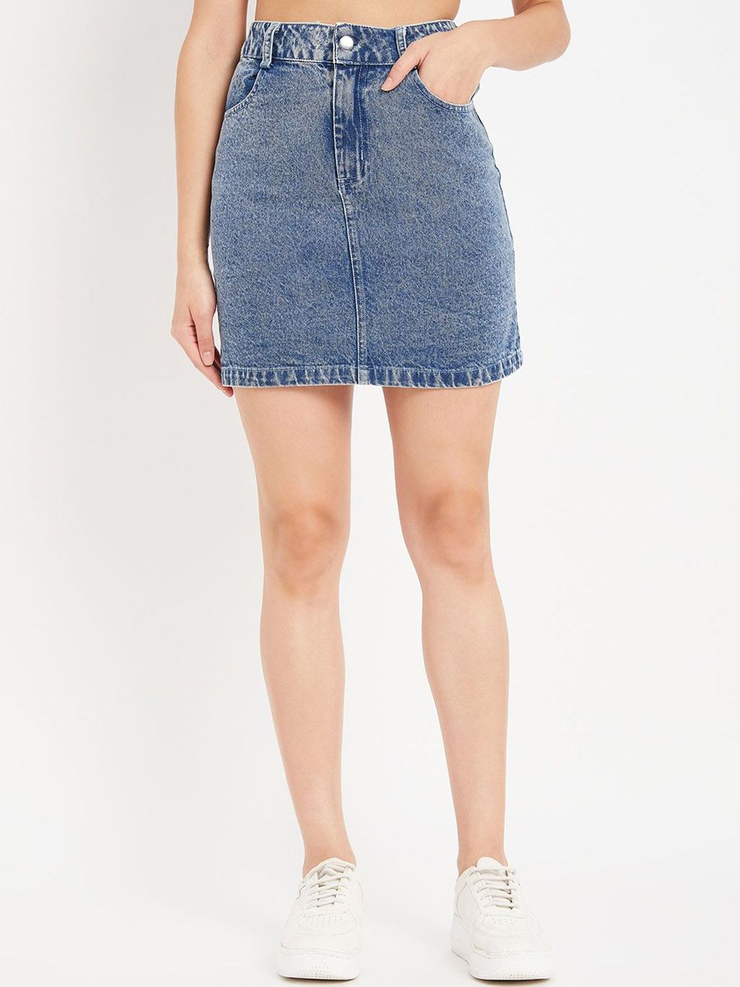 DRAPE AND DAZZLE High Waisted A-Line Mini Skirt Myntra sale