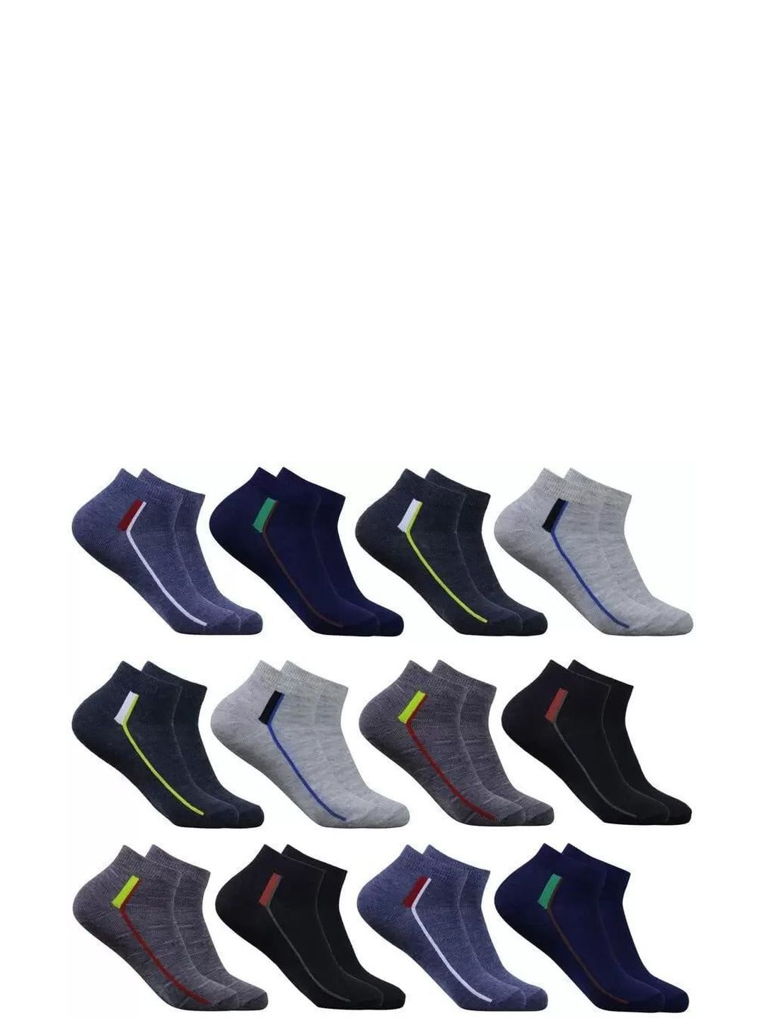 Blacktank Men Pack of 10 Cotton Patterned Ankle Length Socks Myntra sale