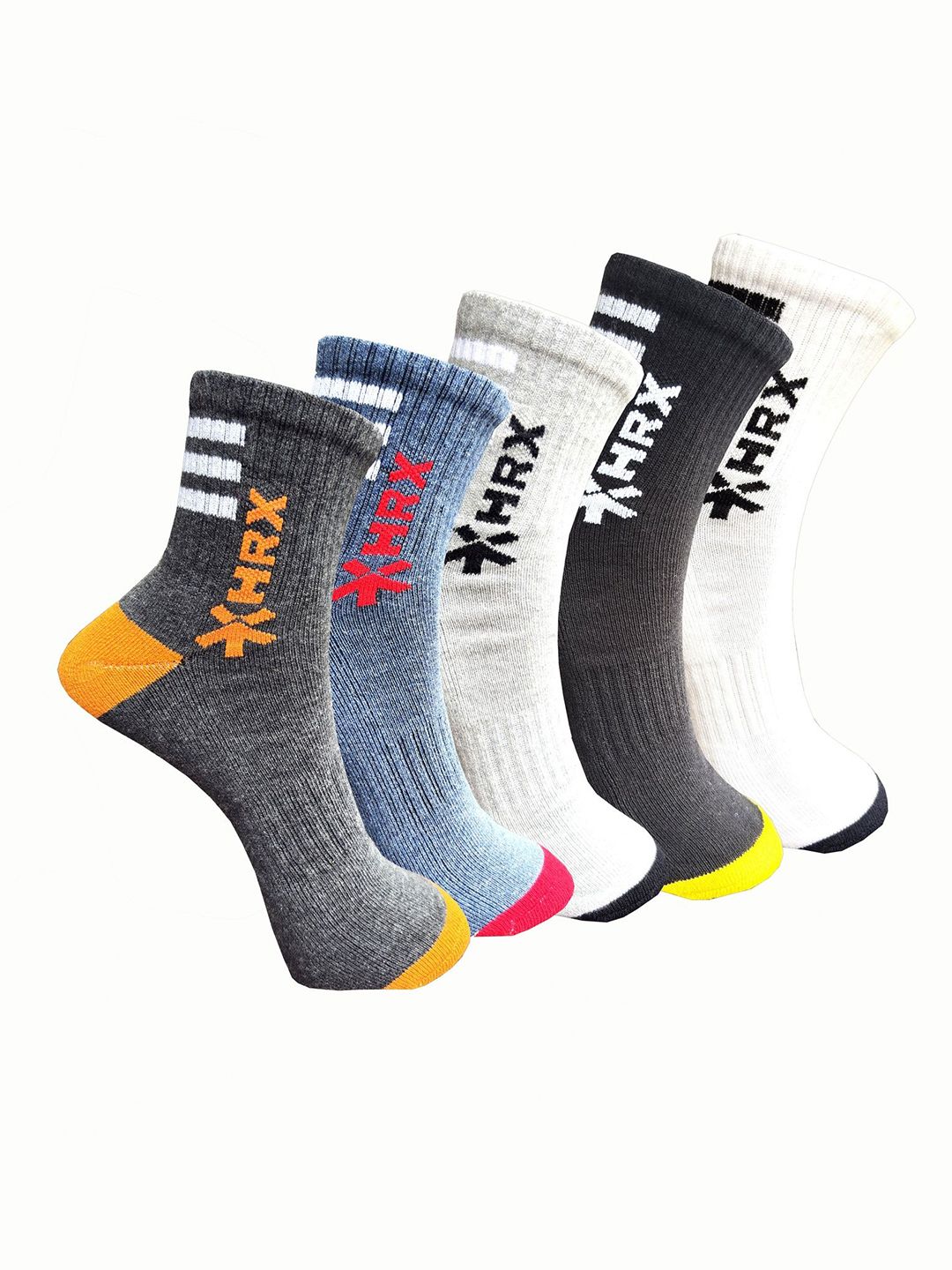 HRX by Hrithik Roshan HRX by Hrithik Roshan Unisex Pack Of 5 Assorted Anti Odour Ankle Lengt Myntra sale
