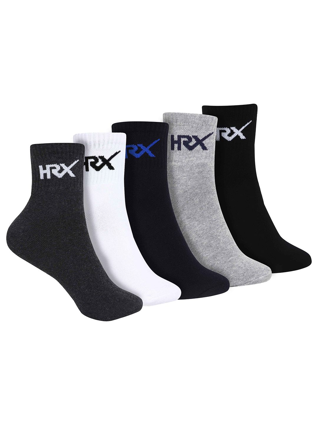 HRX by Hrithik Roshan HRX by Hrithik Roshan Pack Of 5 Ankle Length Socks Myntra sale
