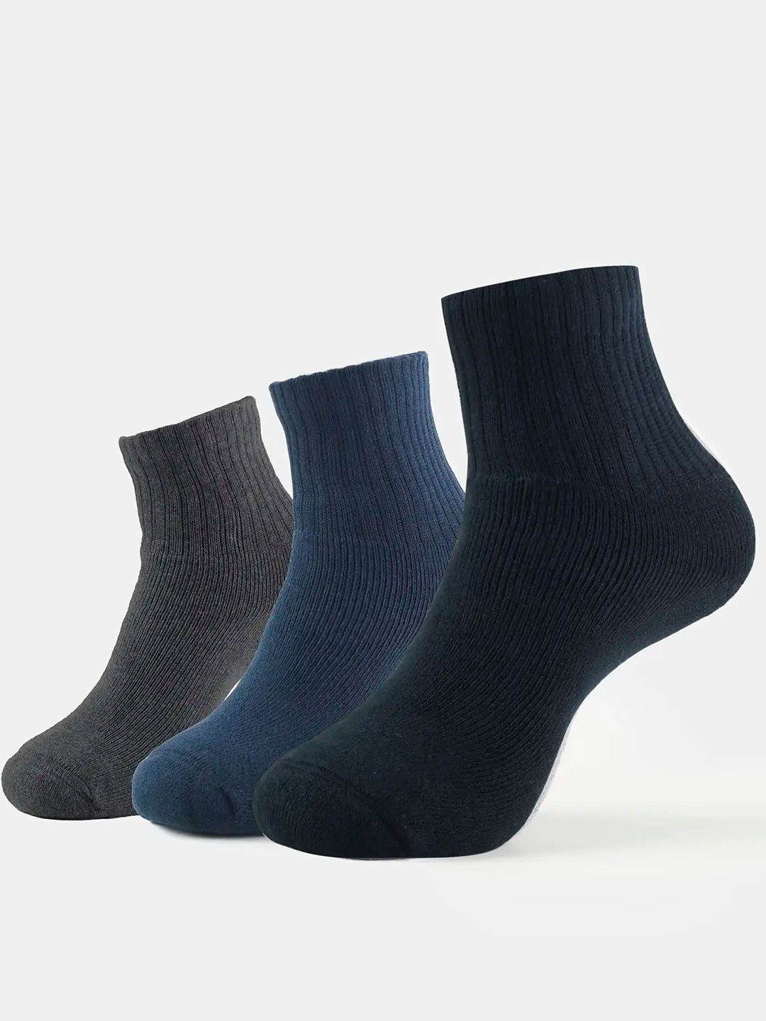 Jockey Pack of 3 Compact Cotton Terry Ankle Length Socks With StayFresh Treatment-7036 Myntra sale