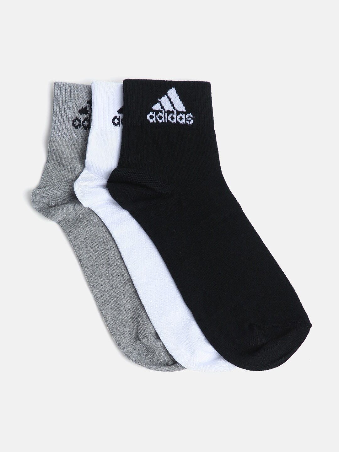 ADIDAS Men Pack Of 3 Ankle-Length Socks Myntra sale