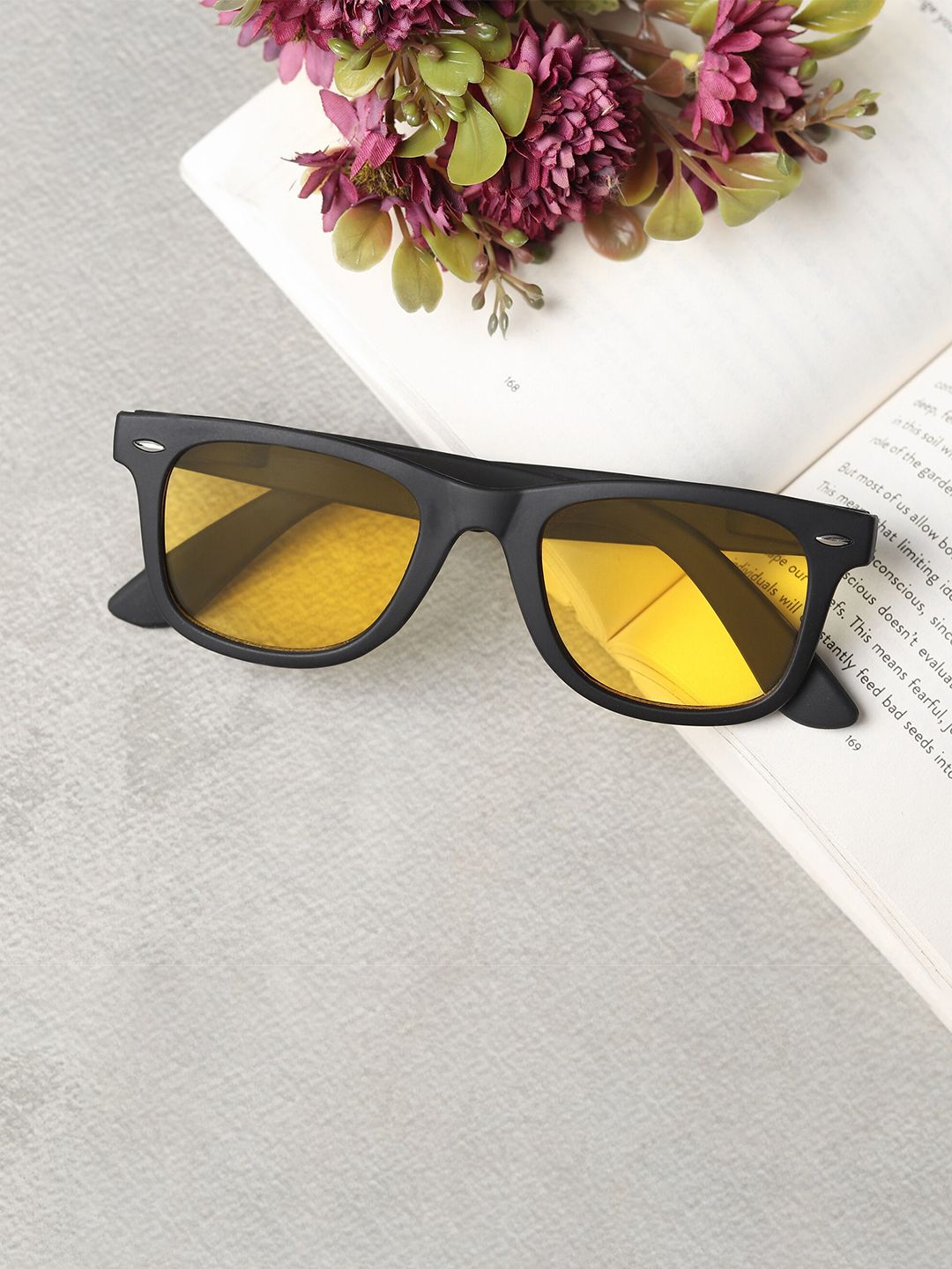 Roadster The Roadster Lifestyle Co. Unisex Yellow UV Protected Wayfarer Sunglass Myntra sale