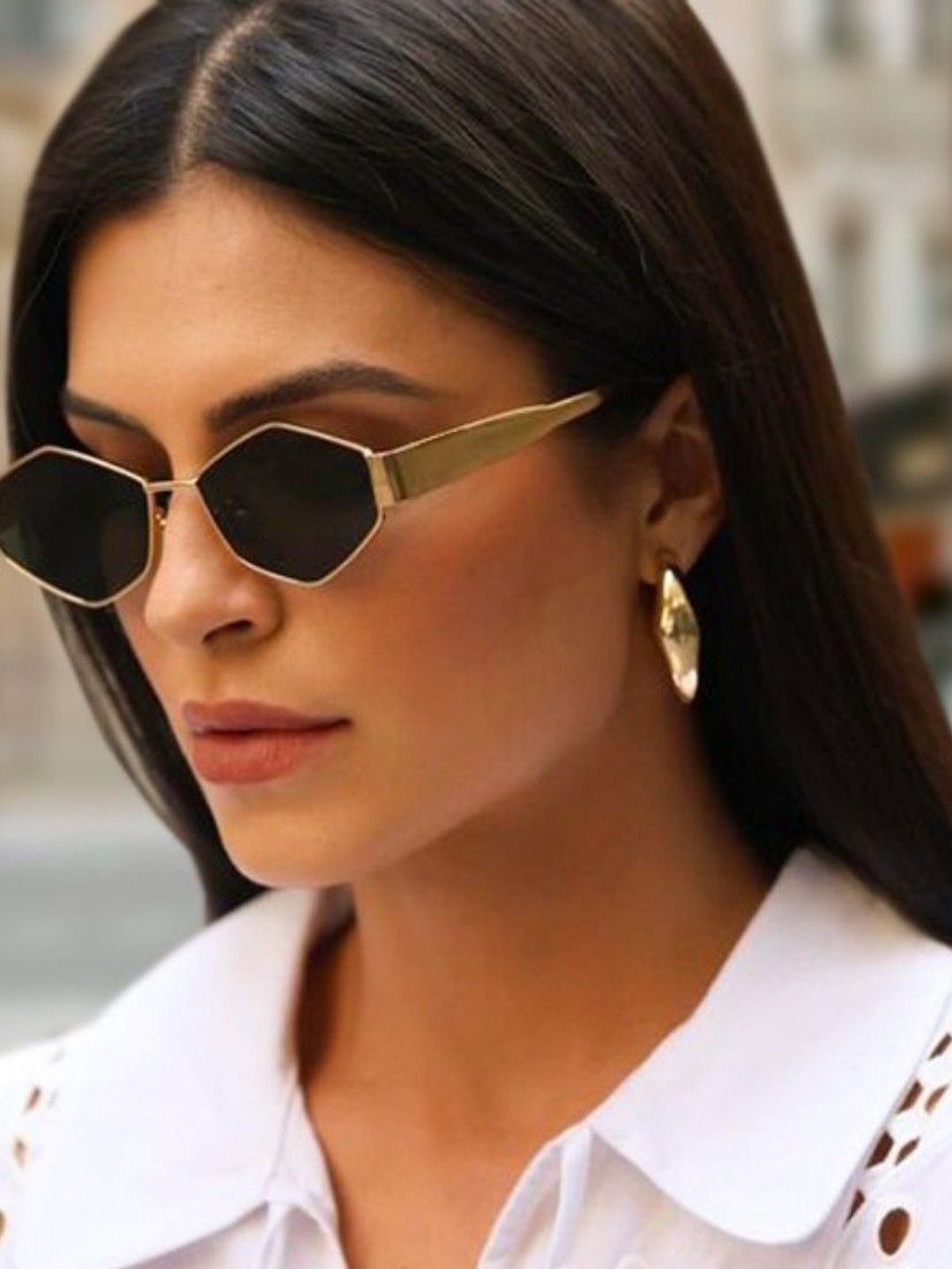 Mast & Harbour Unisex Black Lens & Gold-Toned Other Sunglasses with Myntra sale