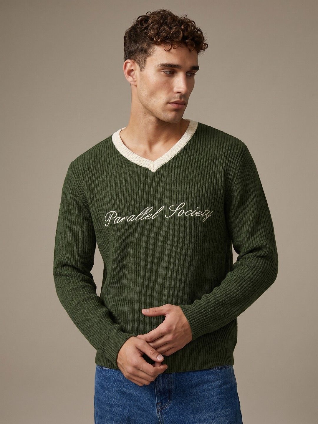 glitchez Embroidered Ribbed Pullover Sweaters Myntra sale