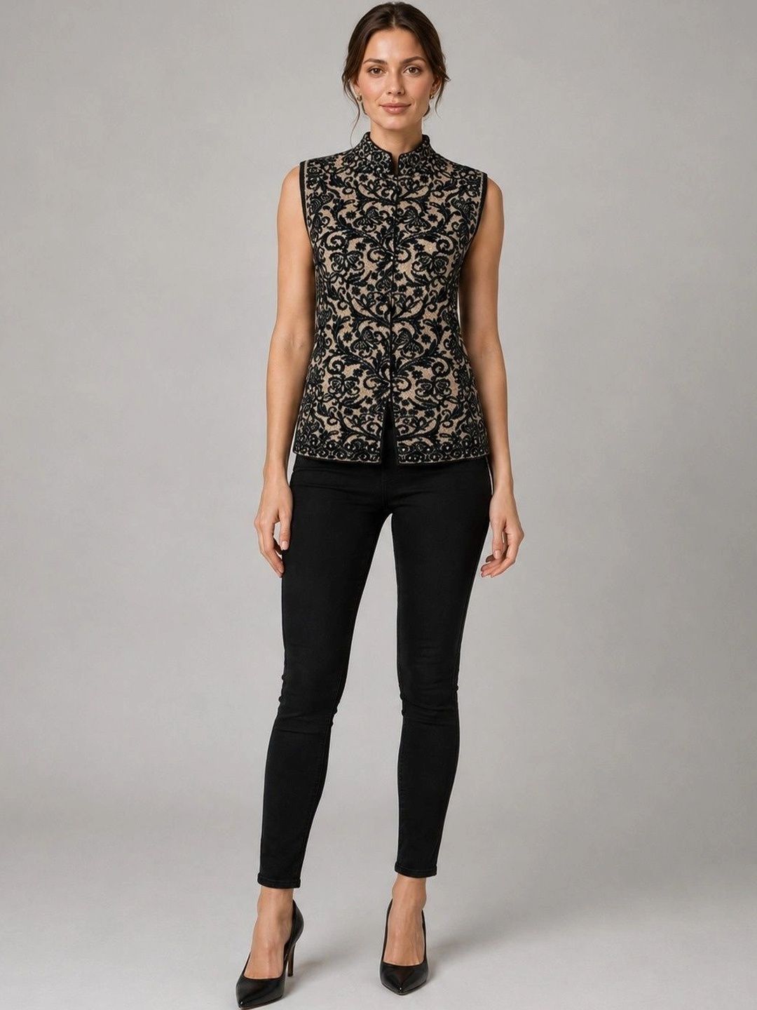 Chatanya Women Floral Sweater Vest Myntra sale
