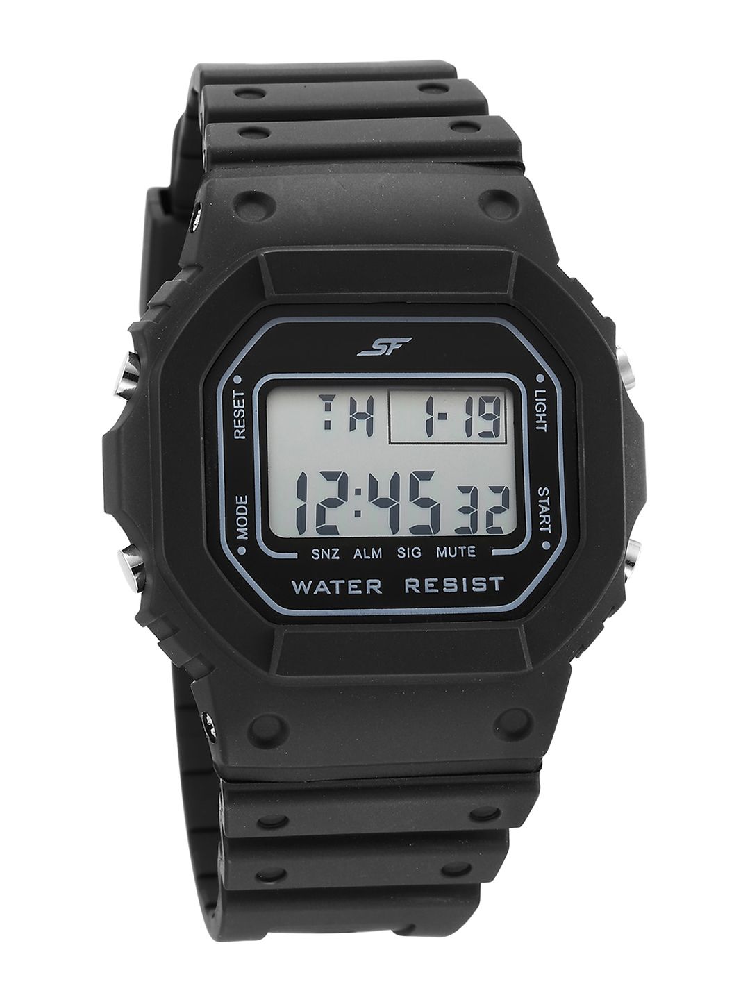 Sonata Sf Hexa Digital With Black Strap Unisex Watch - 77122pp02 Myntra sale