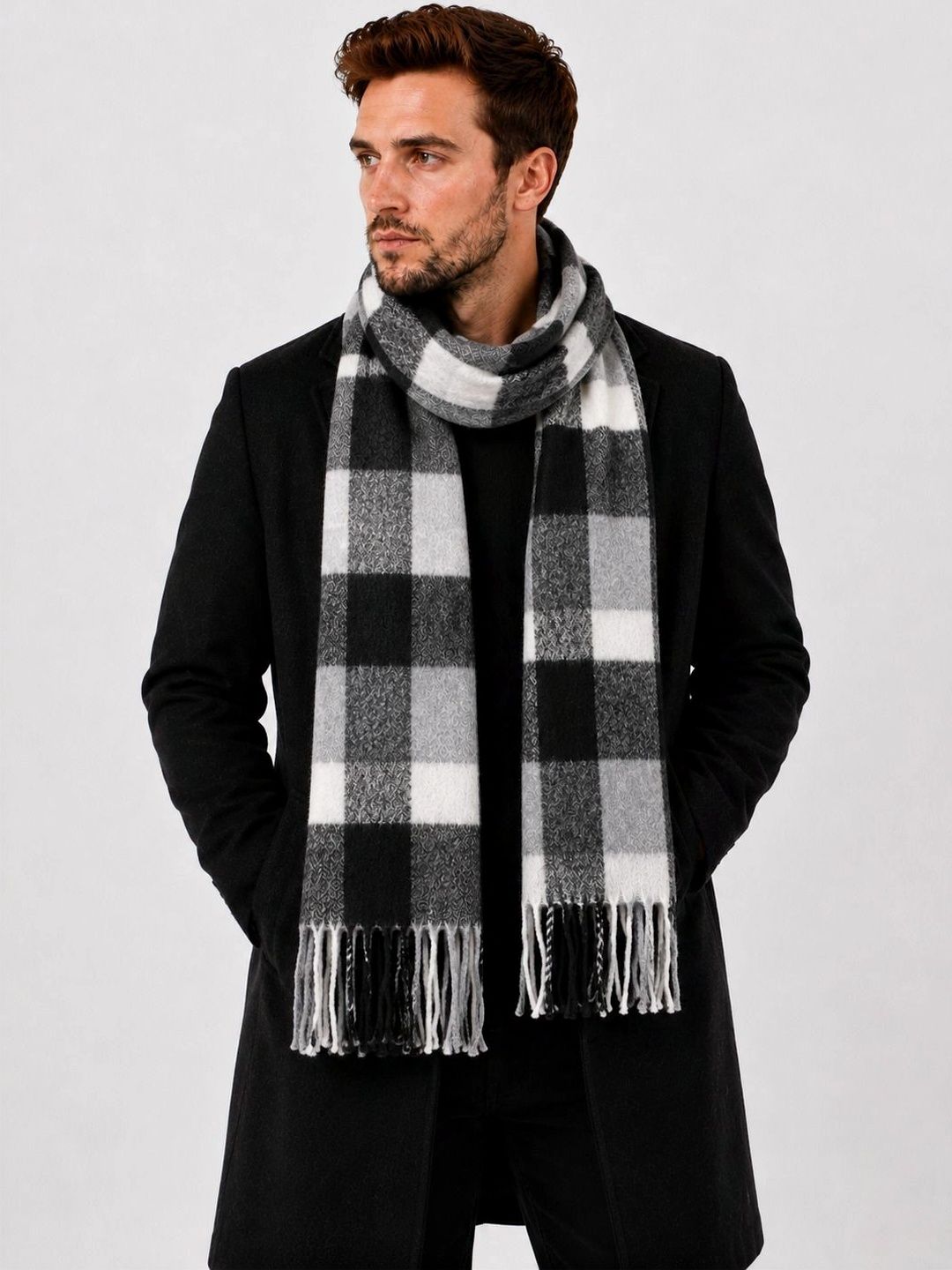 Amoldo Men Checked Merino Wool Mufflers Myntra sale
