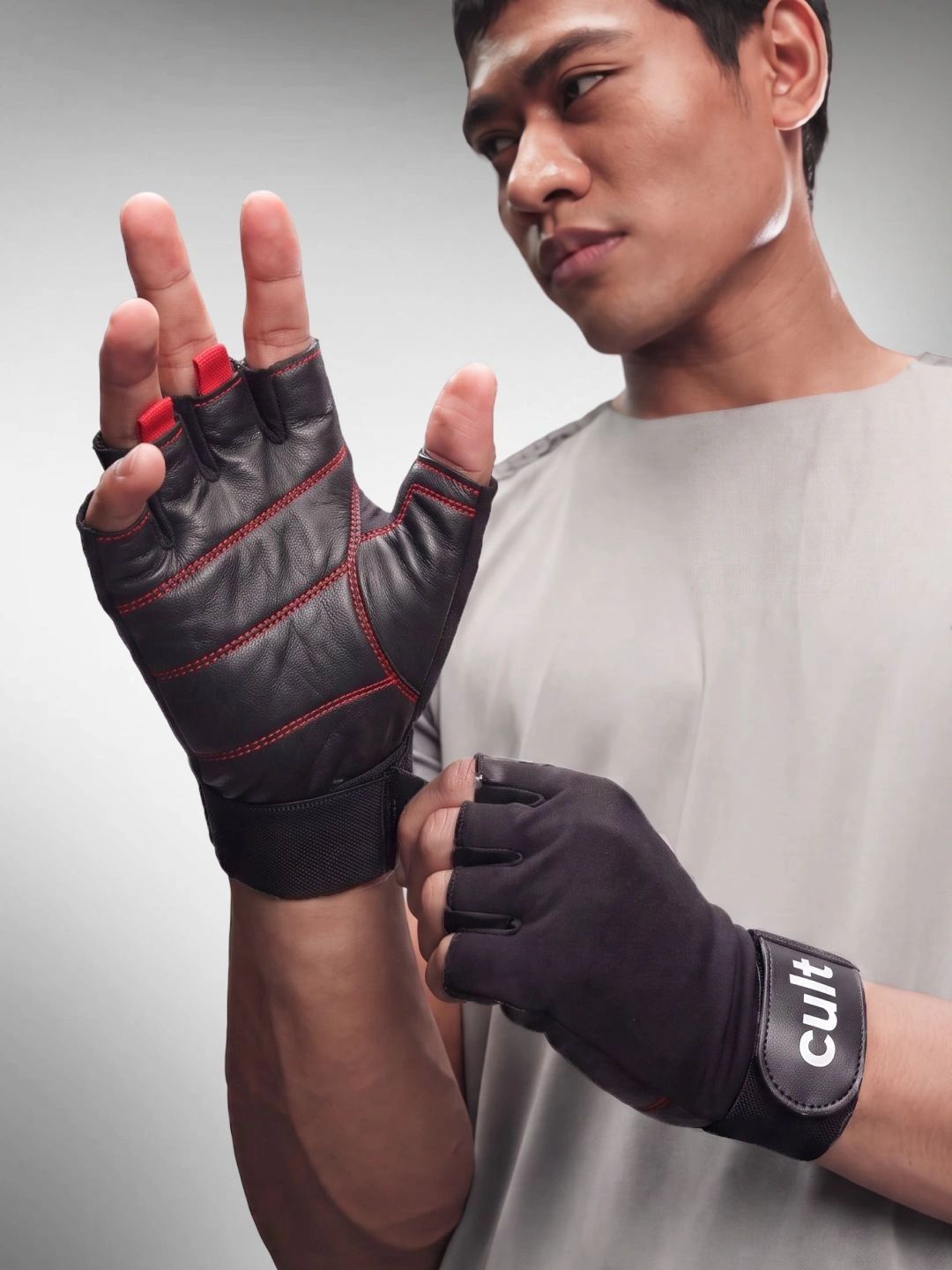 CULT Unisex Leather Gym Gloves Myntra sale