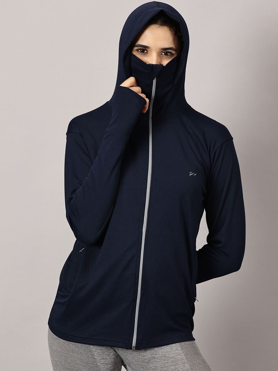BLUE TYGA Women Lightweight Hooded UV Protection Sunscreen Jacket Myntra sale