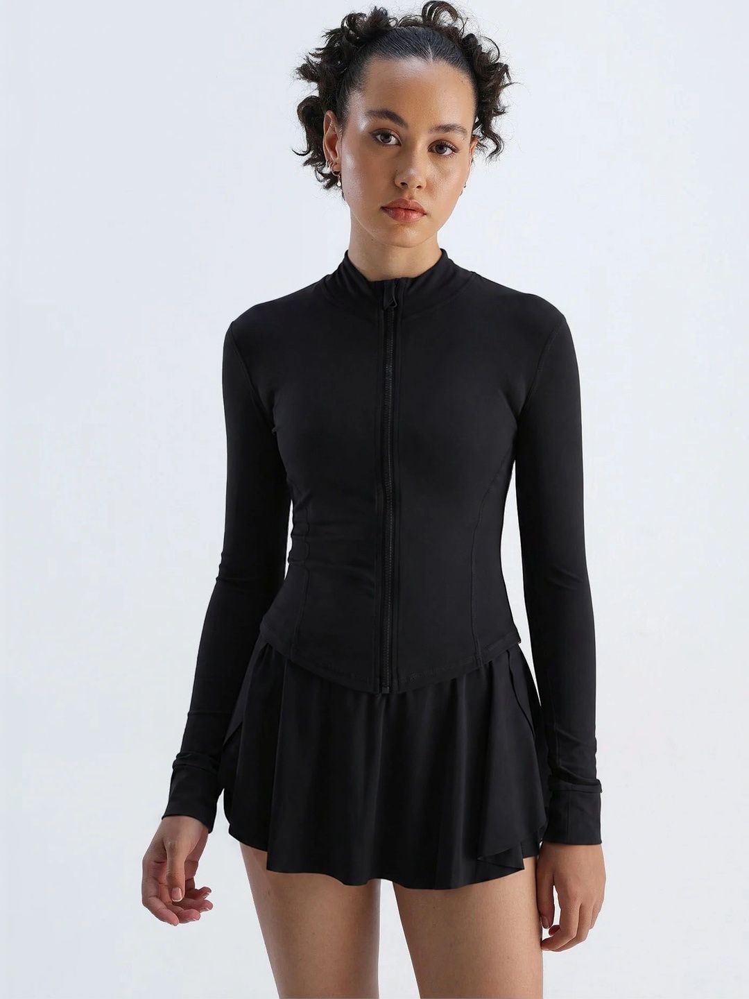 CAVA Black Sculptor Collar Jacket Myntra sale