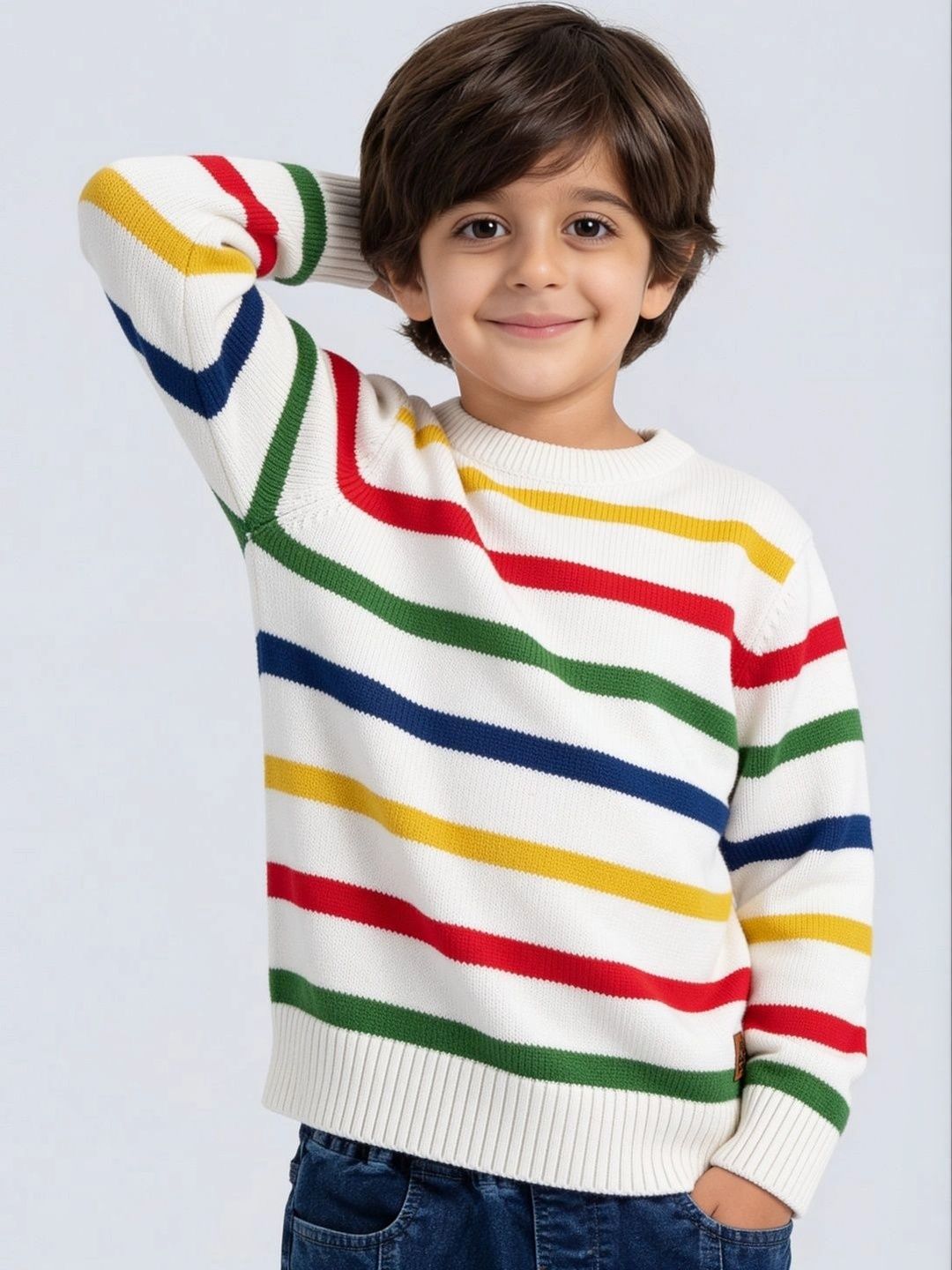 Pantaloons Junior Boys Striped Pullover Myntra sale